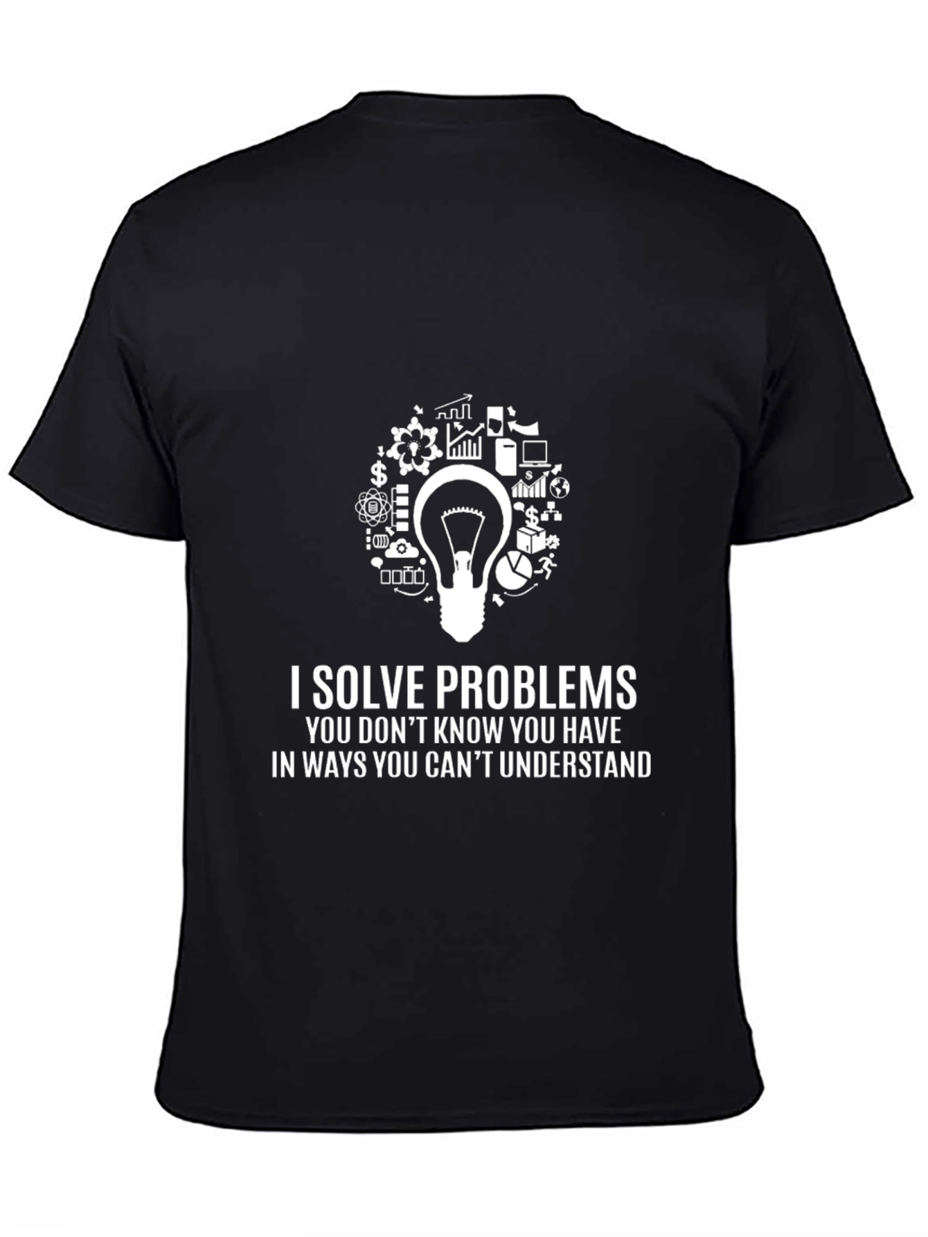 I Solve Problems Black Graphic Tee