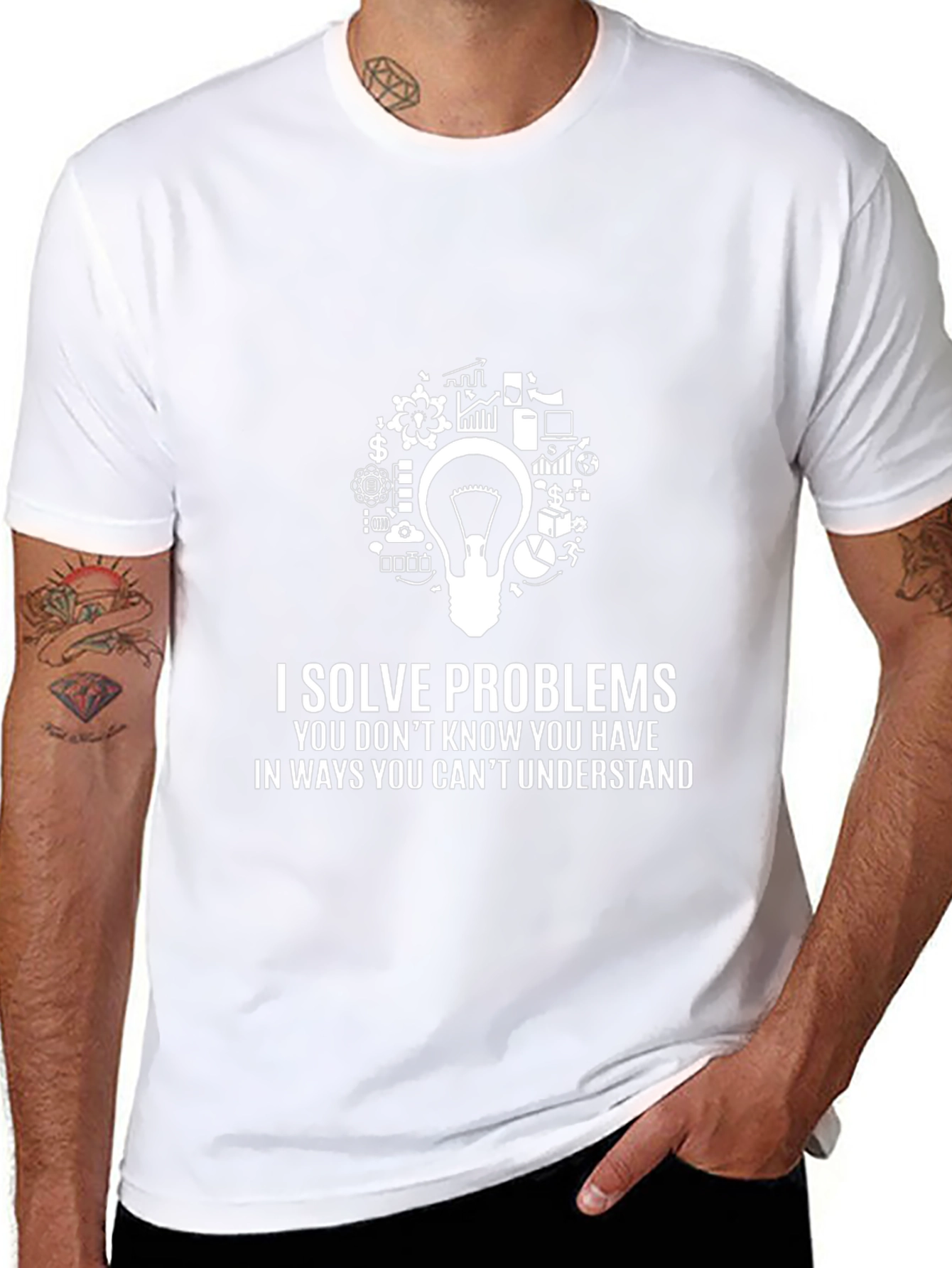 I Solve Problems Black Graphic Tee