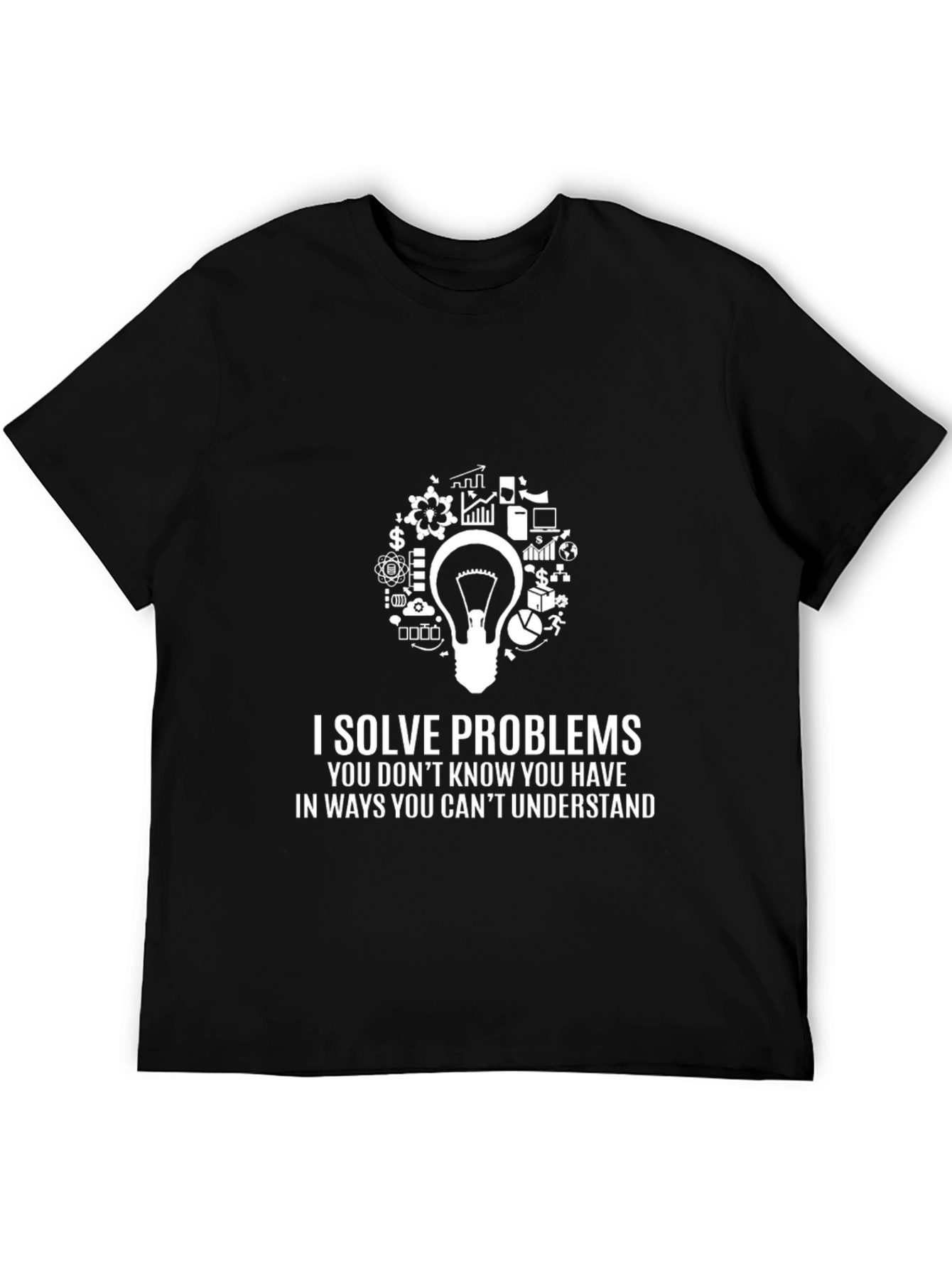 I Solve Problems Black Graphic Tee