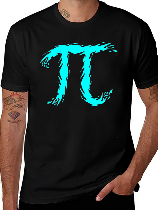 Bold Pi Symbol Graphic Tee - Black