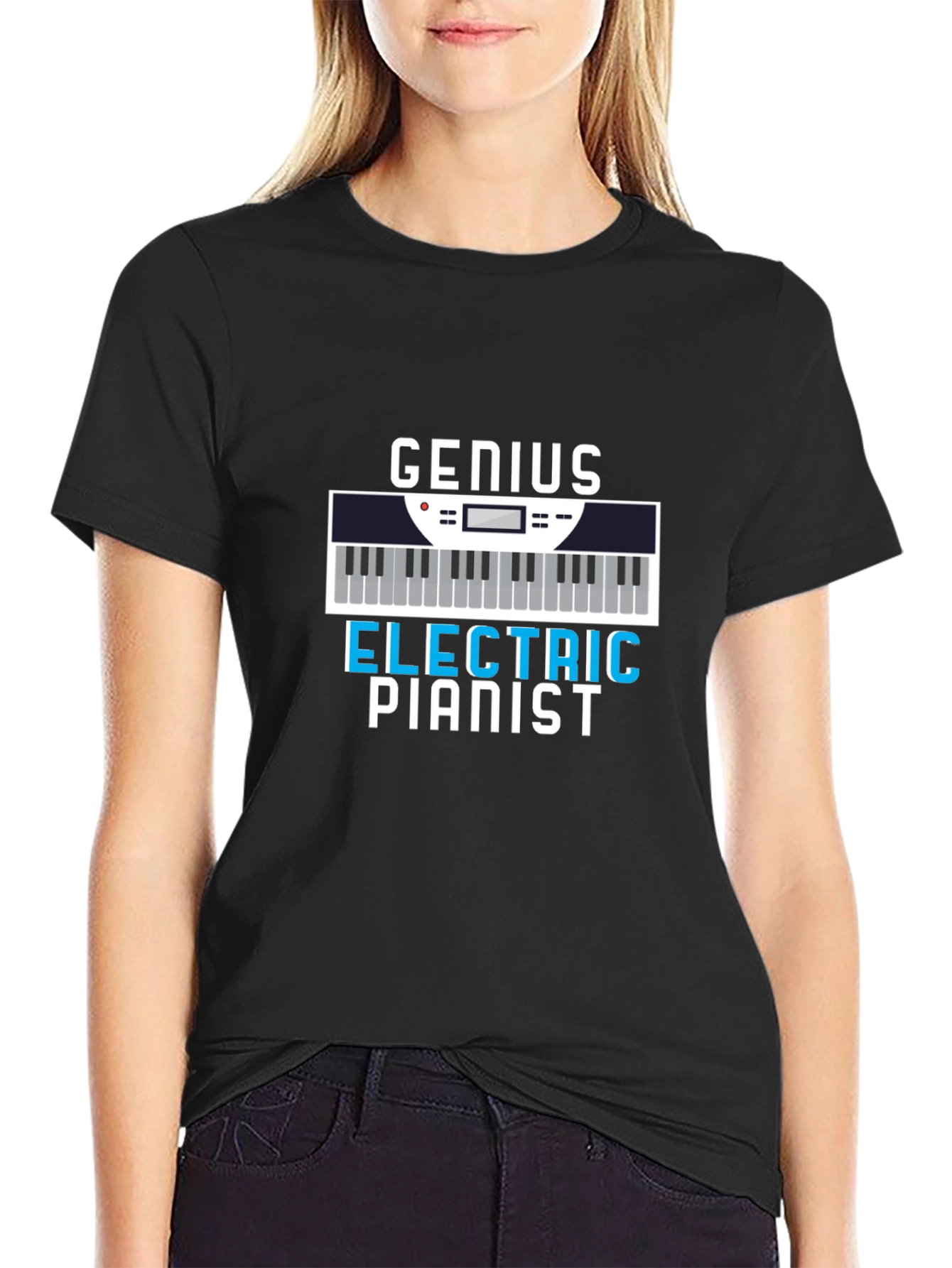 Genius Electric Pianist Graphic Tee - Musician T-Shirt