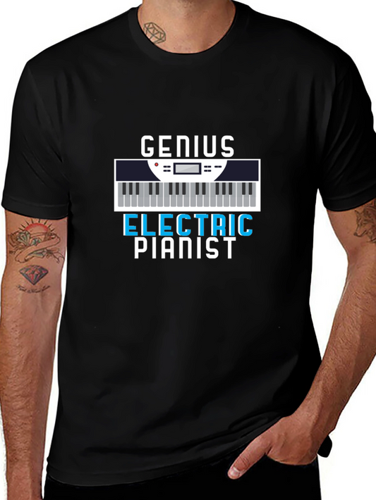 Genius Electric Pianist Graphic Tee - Musician T-Shirt
