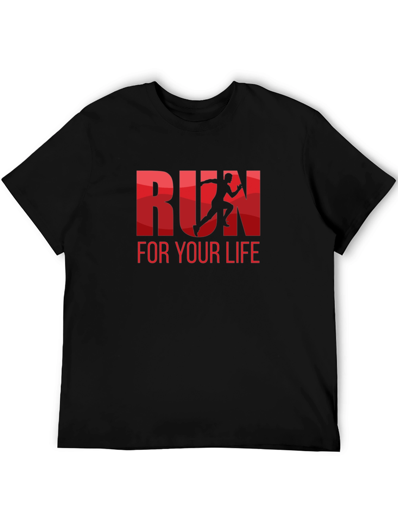 Run For Your Life Graphic Tee - Black