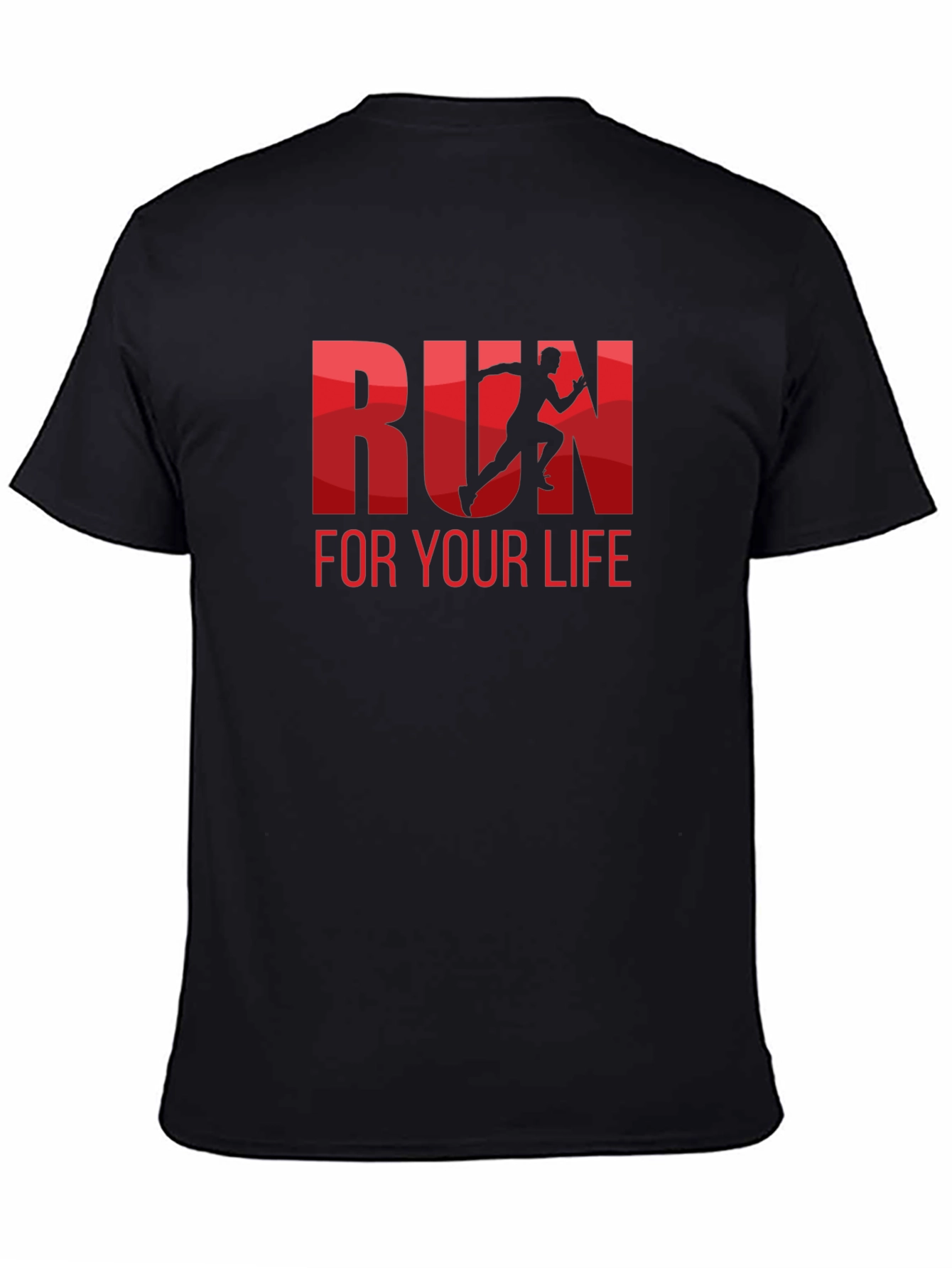 Run For Your Life Graphic Tee - Black