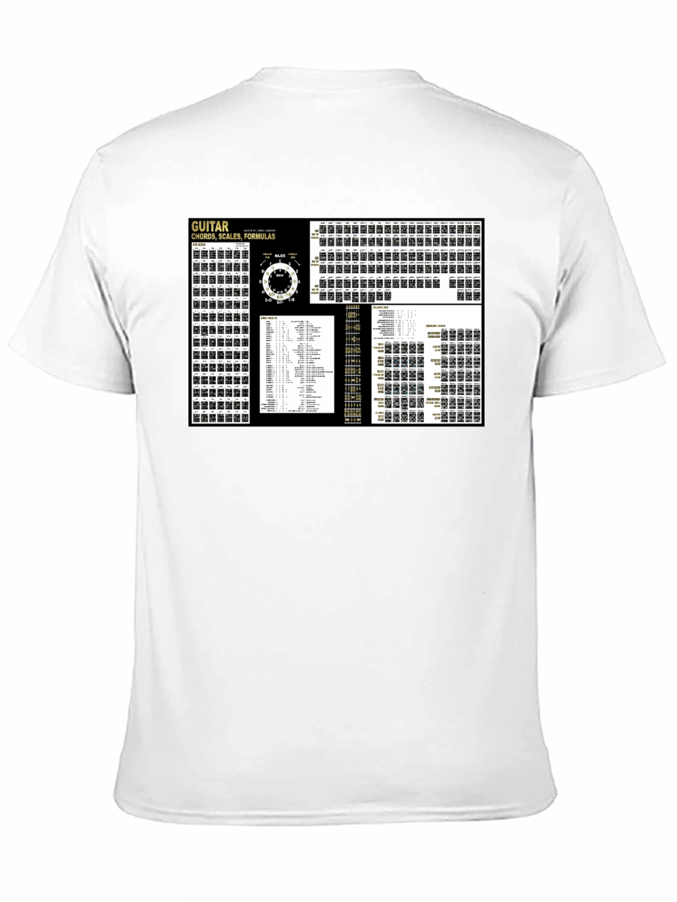 Guitar Chords Scales Formulas Black T-Shirt