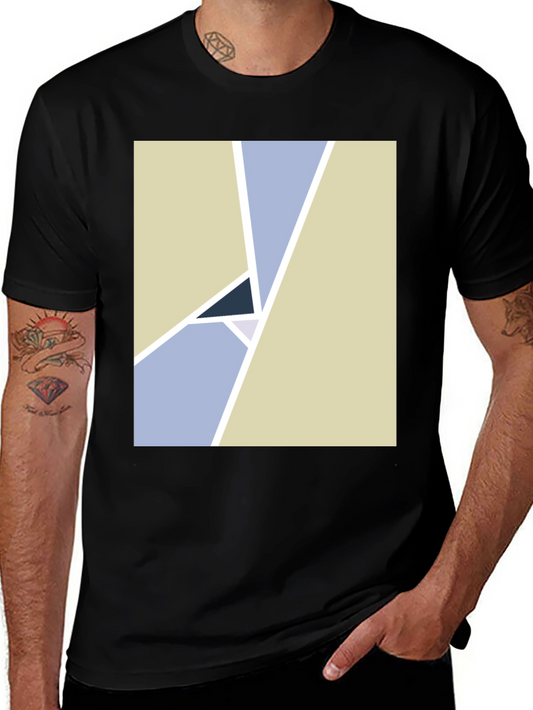 Geometric Minimalist Graphic Tee - Modern Art Style