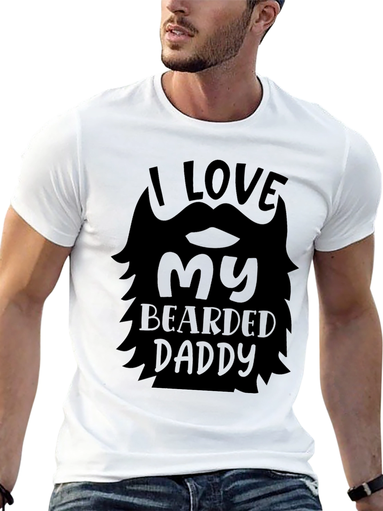 I Love My Bearded Daddy Black T-Shirt