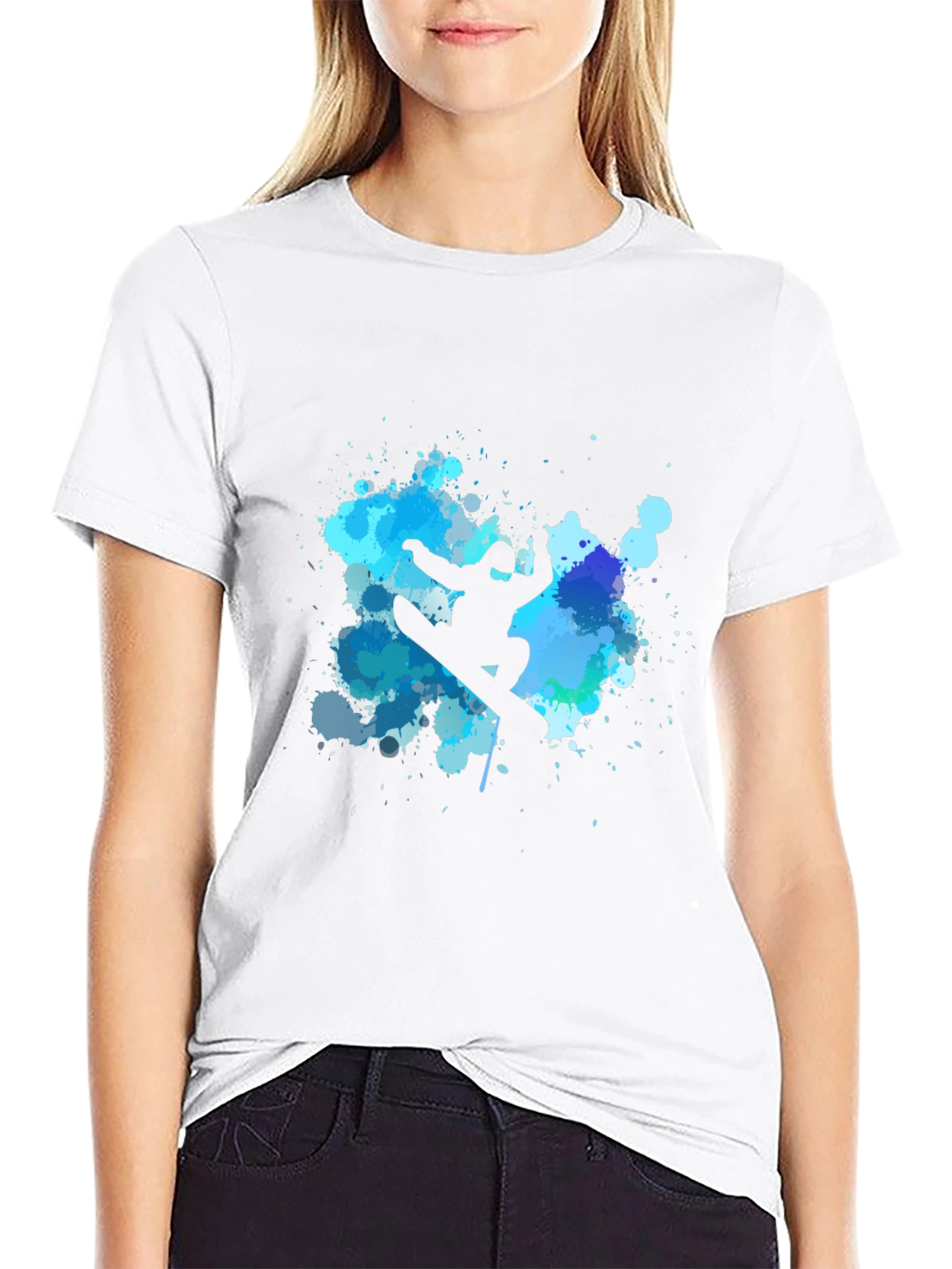 Snowboarder Graphic Tee - Cool Black T-Shirt