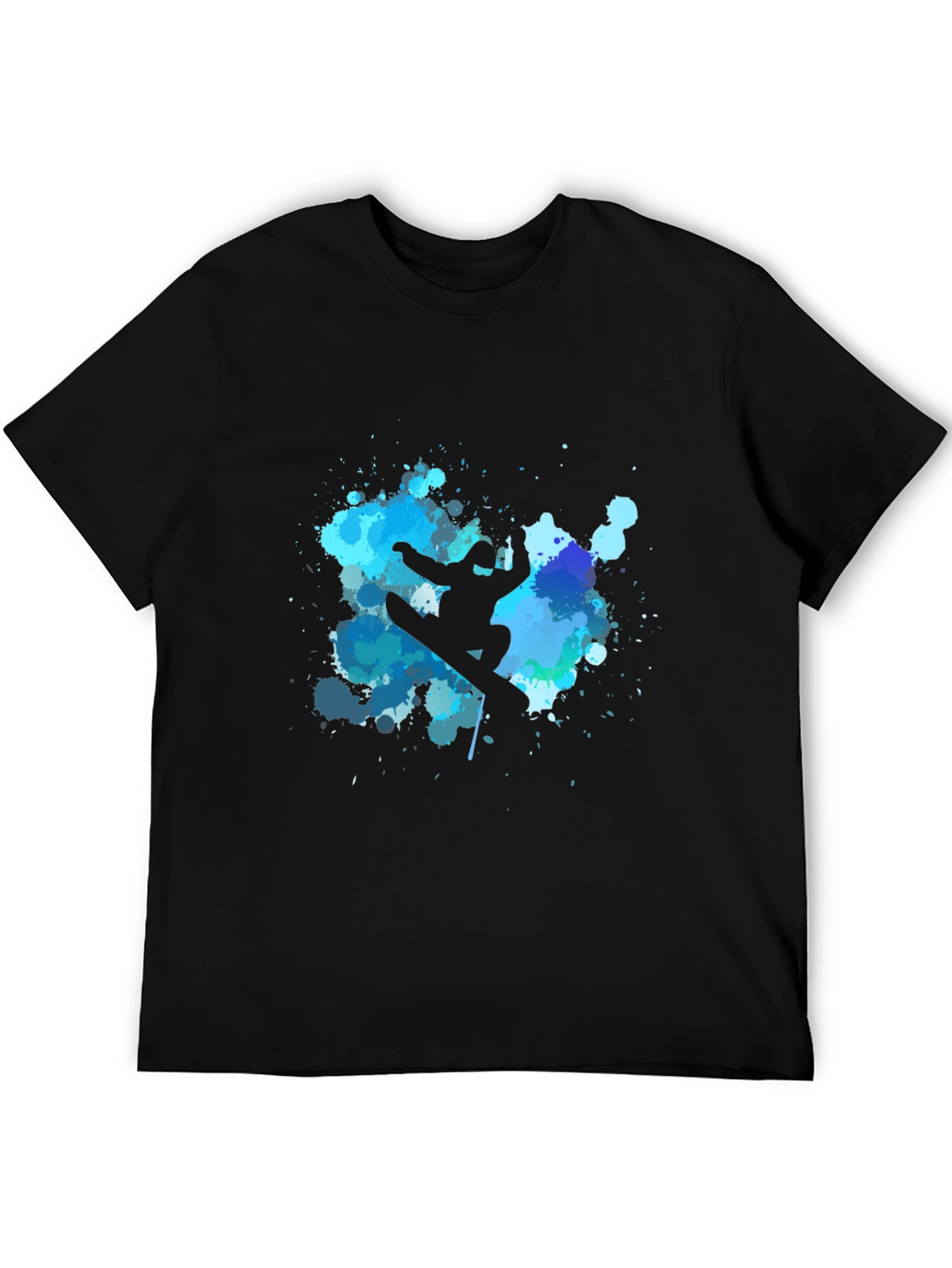 Snowboarder Graphic Tee - Cool Black T-Shirt