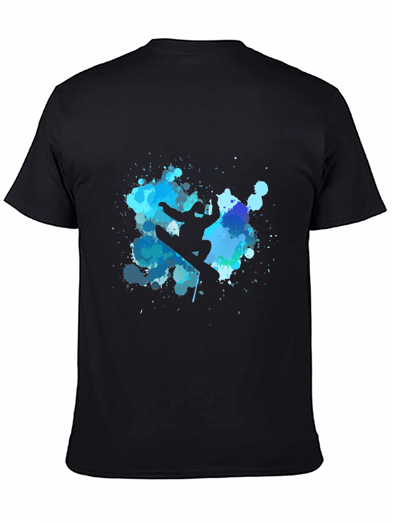Snowboarder Graphic Tee - Cool Black T-Shirt