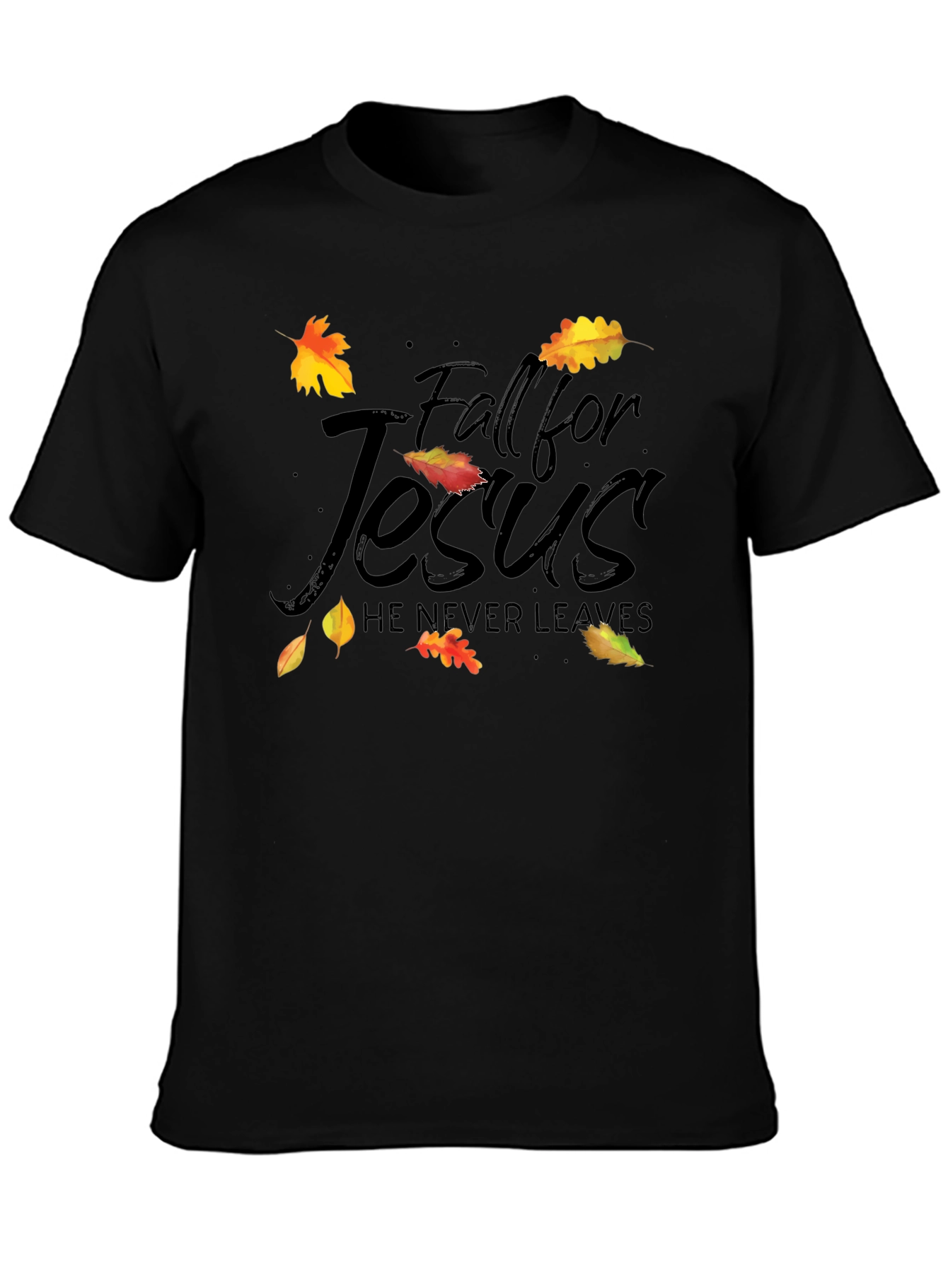 Fall for Jesus Black T-Shirt