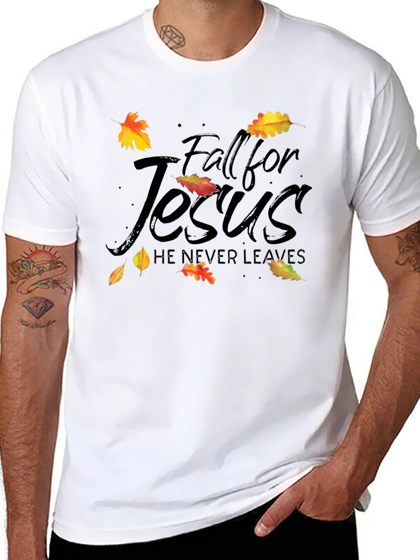 Fall for Jesus Black T-Shirt