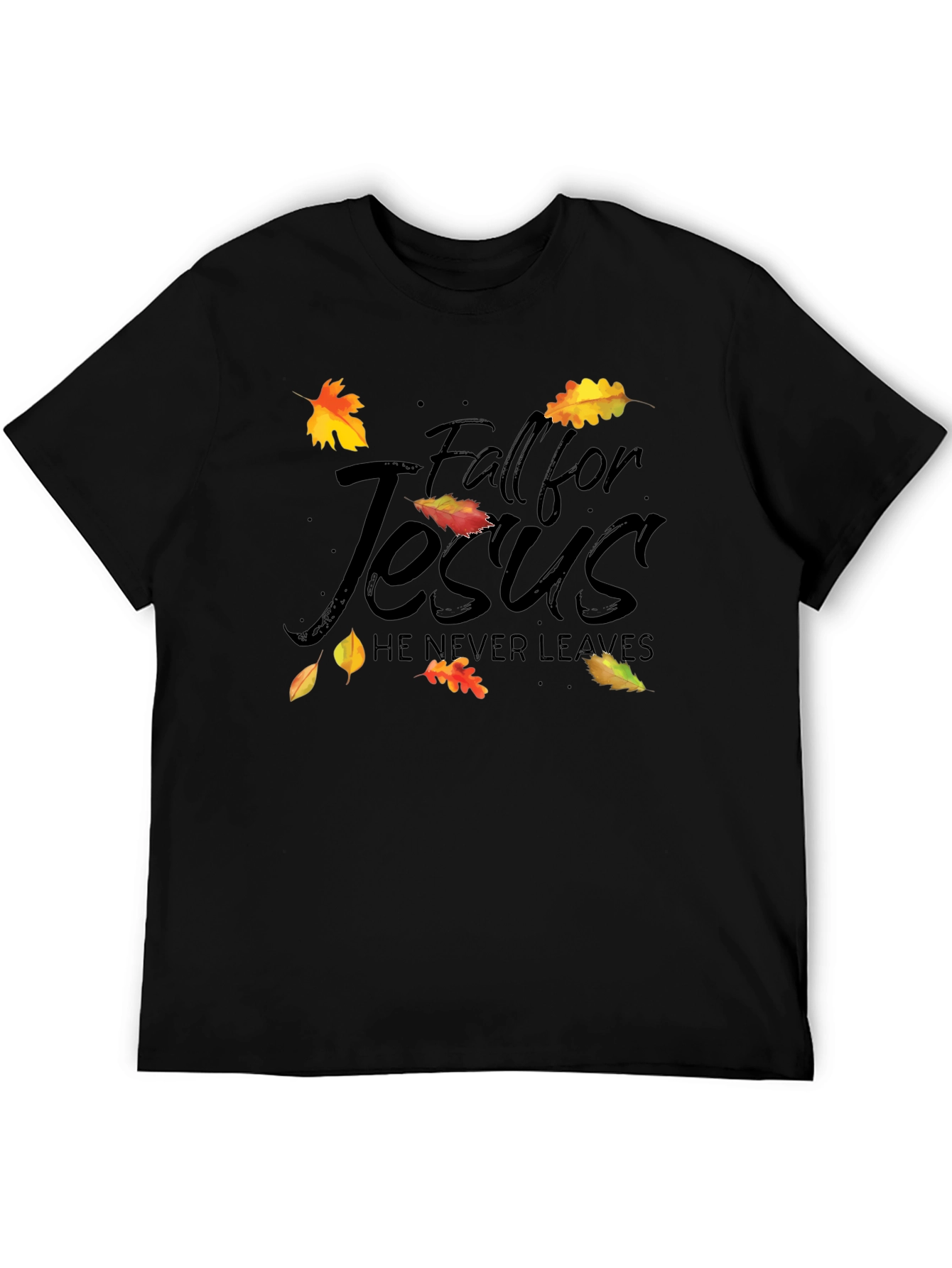 Fall for Jesus Black T-Shirt