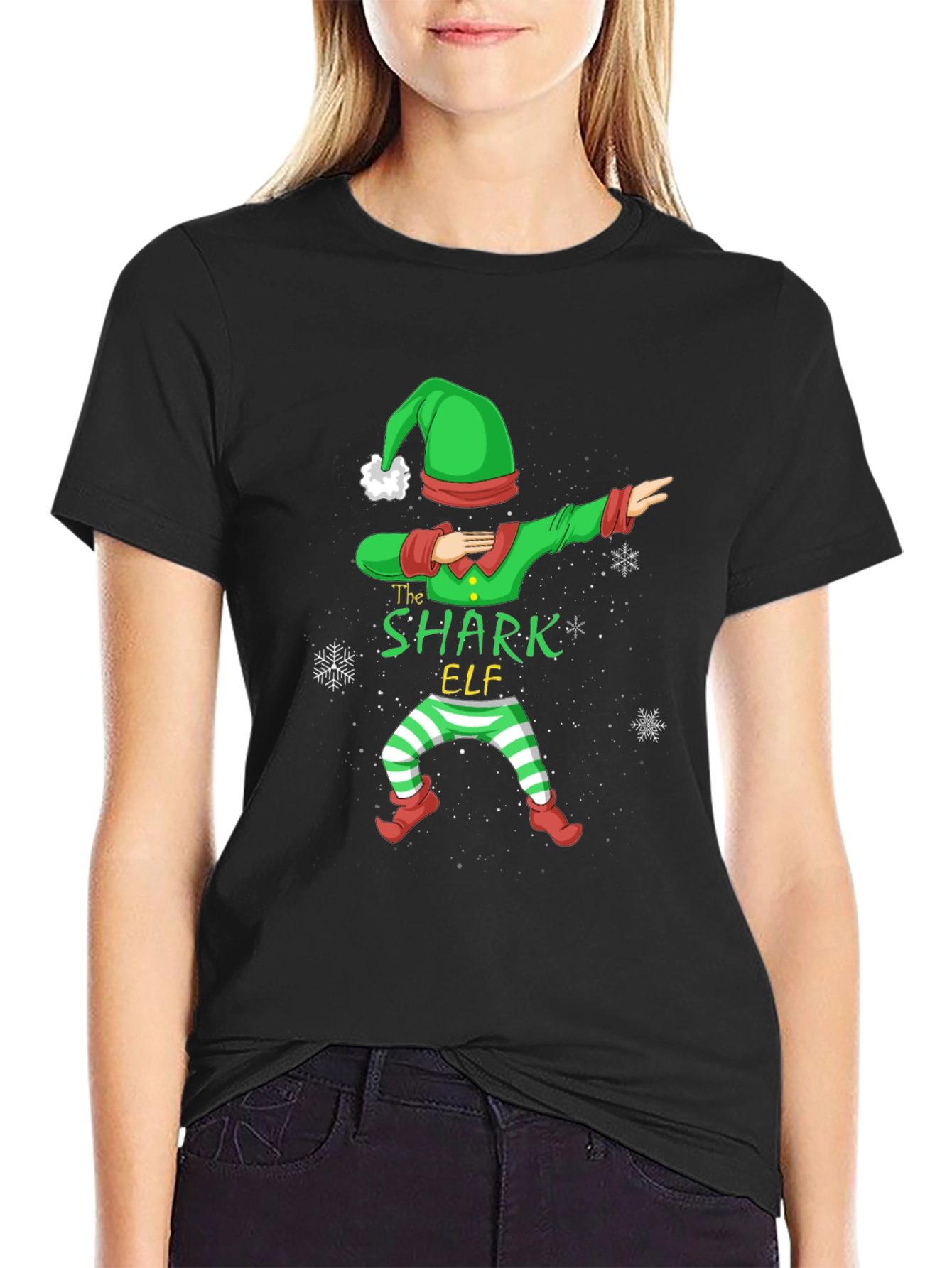 The Shark Elf Dab T-Shirt