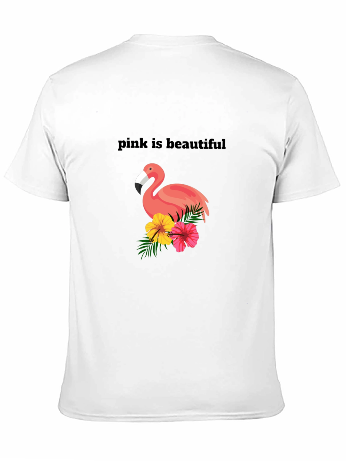 Pink Flamingo Graphic Tee - Unisex Black T-Shirt