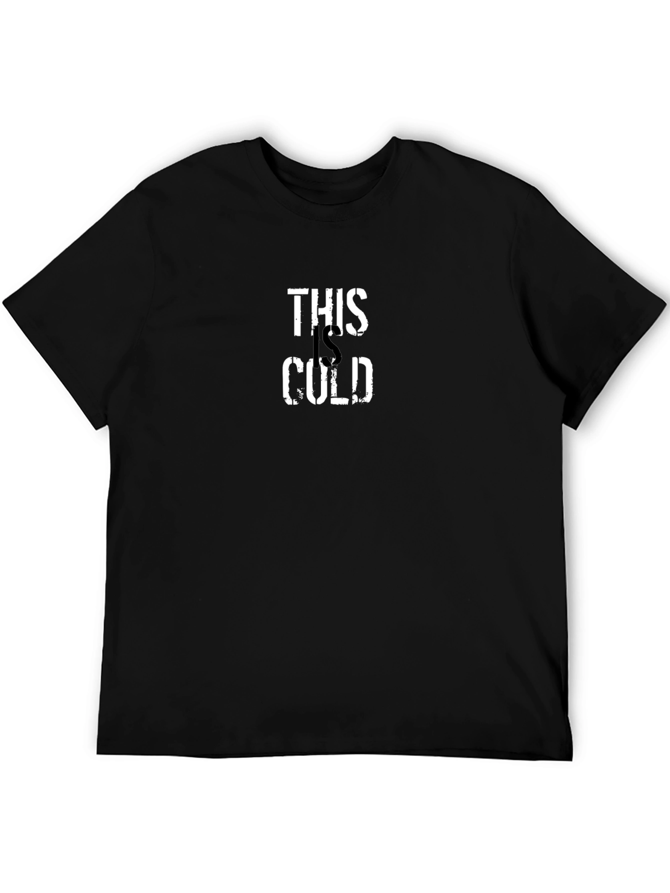 This is Cold Graphic Tee - Black Cotton T-Shirt