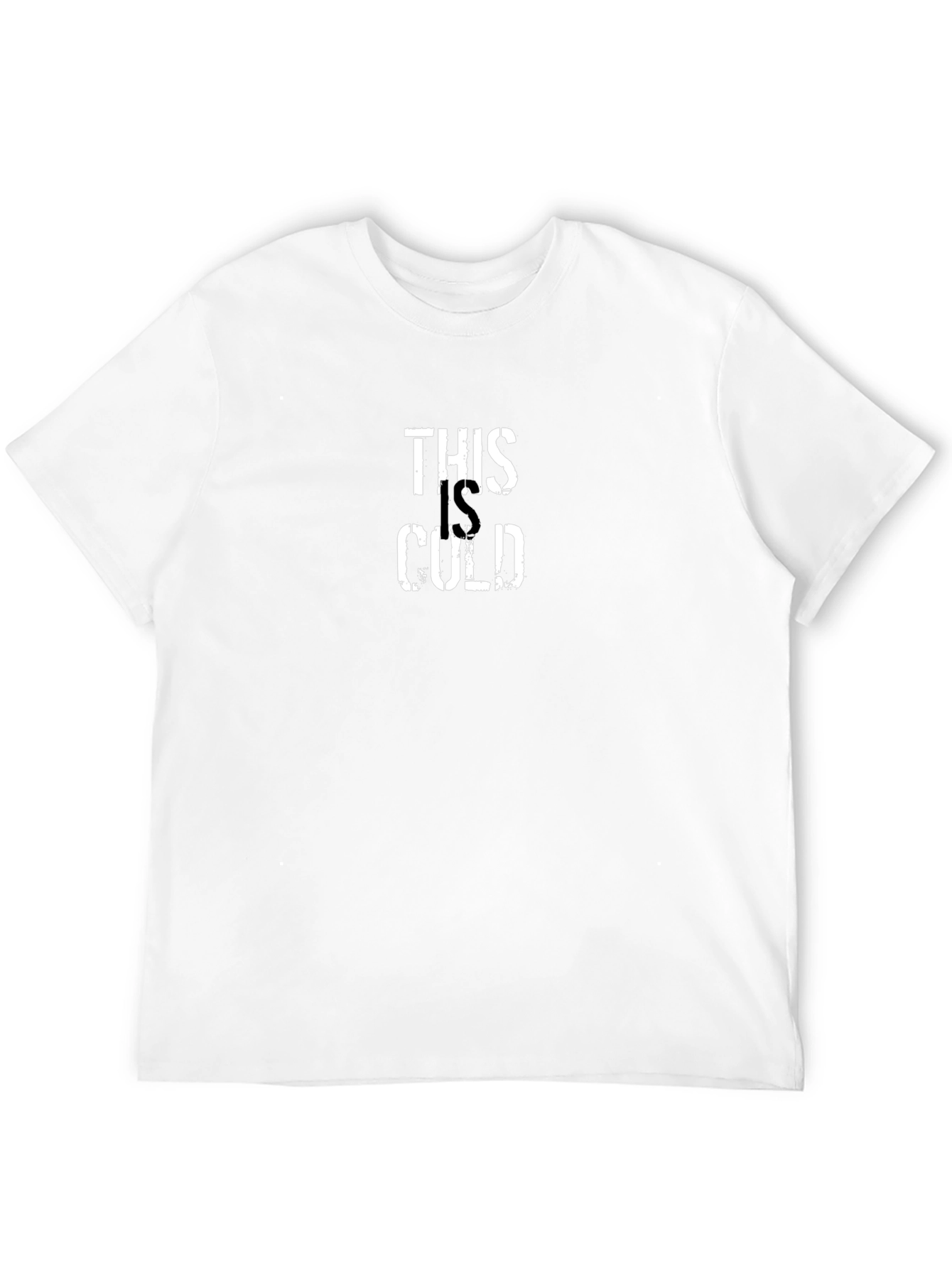 This is Cold Graphic Tee - Black Cotton T-Shirt