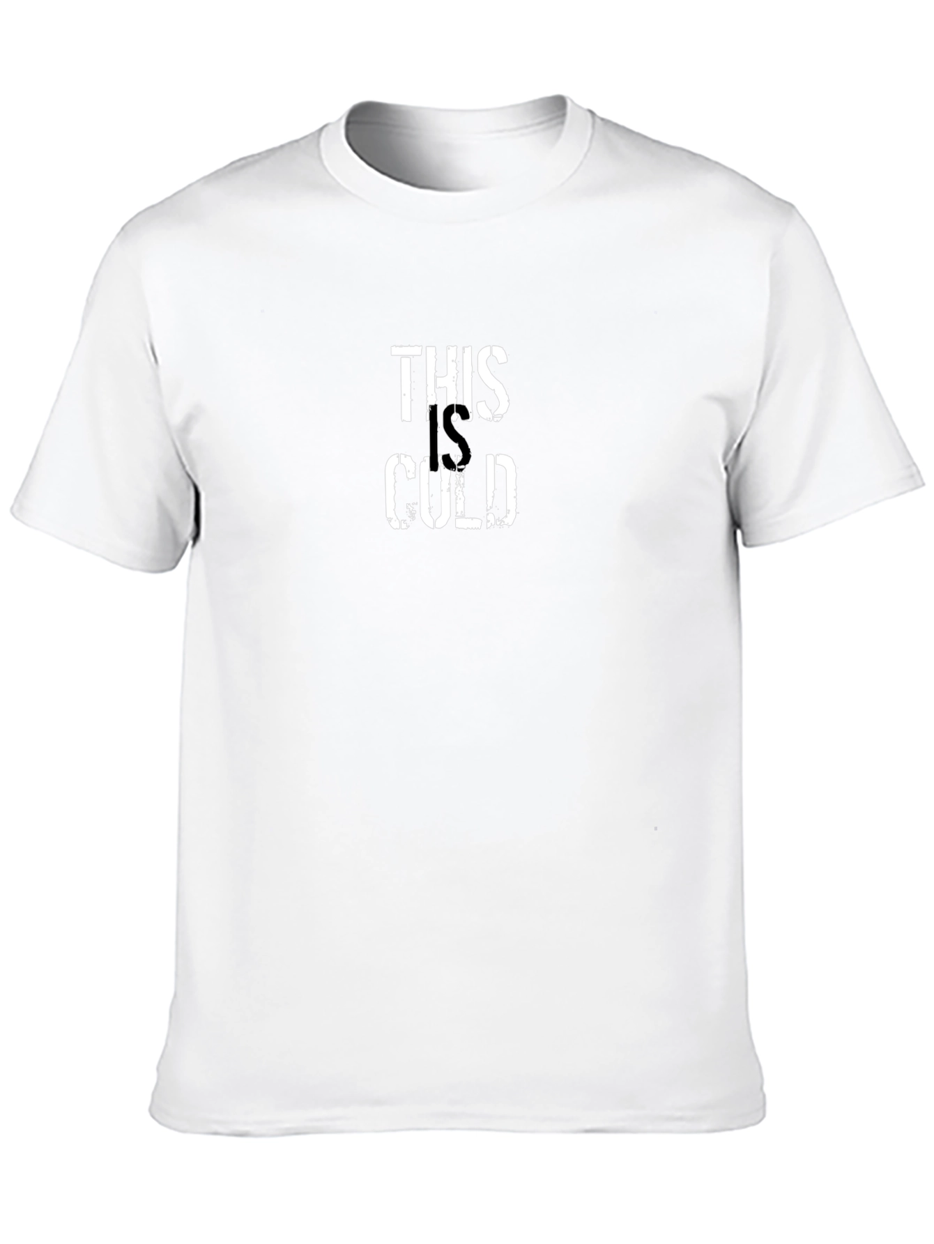 This is Cold Graphic Tee - Black Cotton T-Shirt