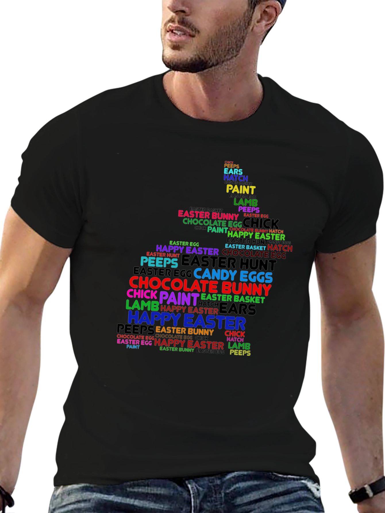 Easter Bunny Word Art T-Shirt