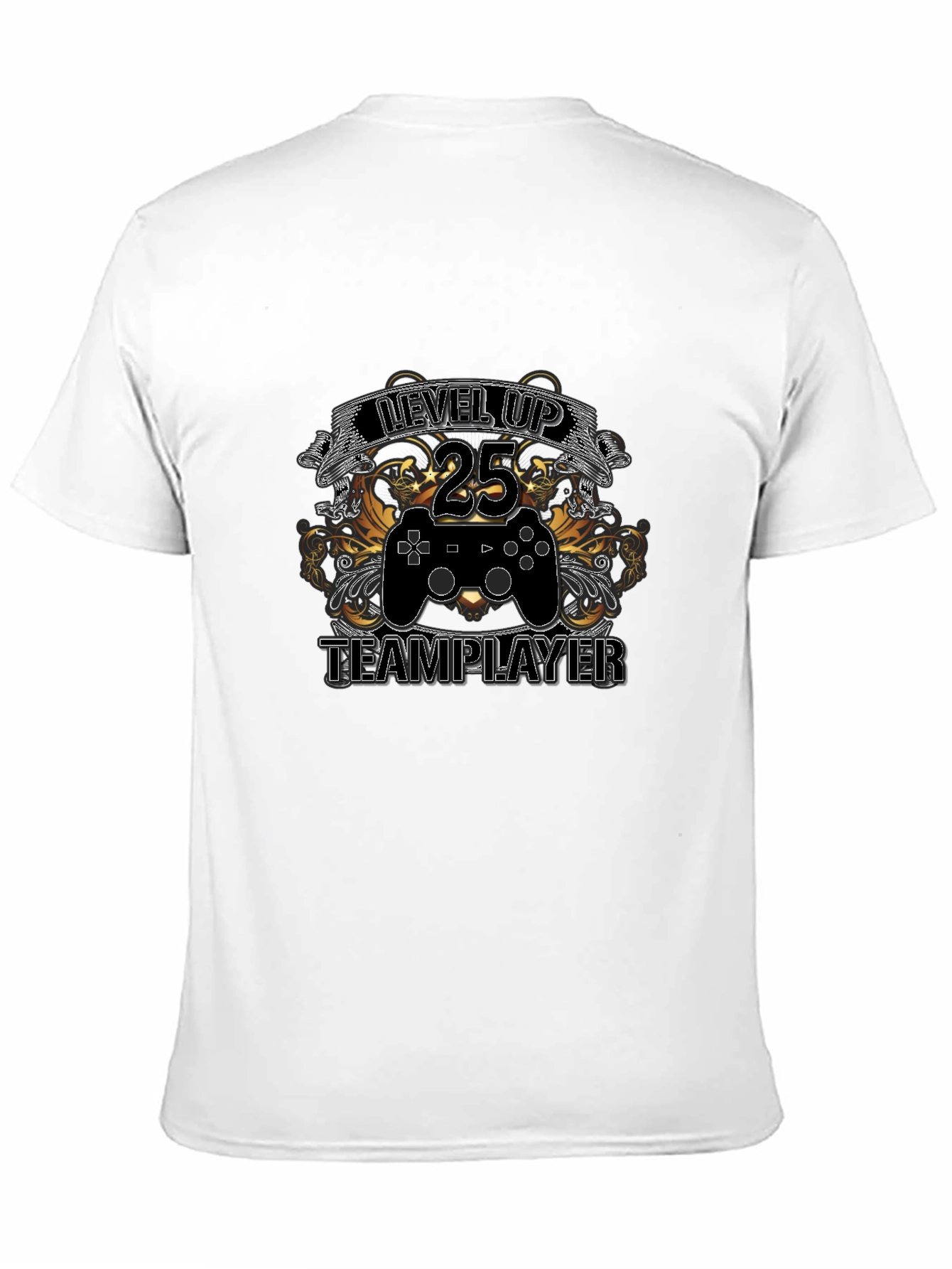 Level Up 25 Team Player Black Graphic Tee