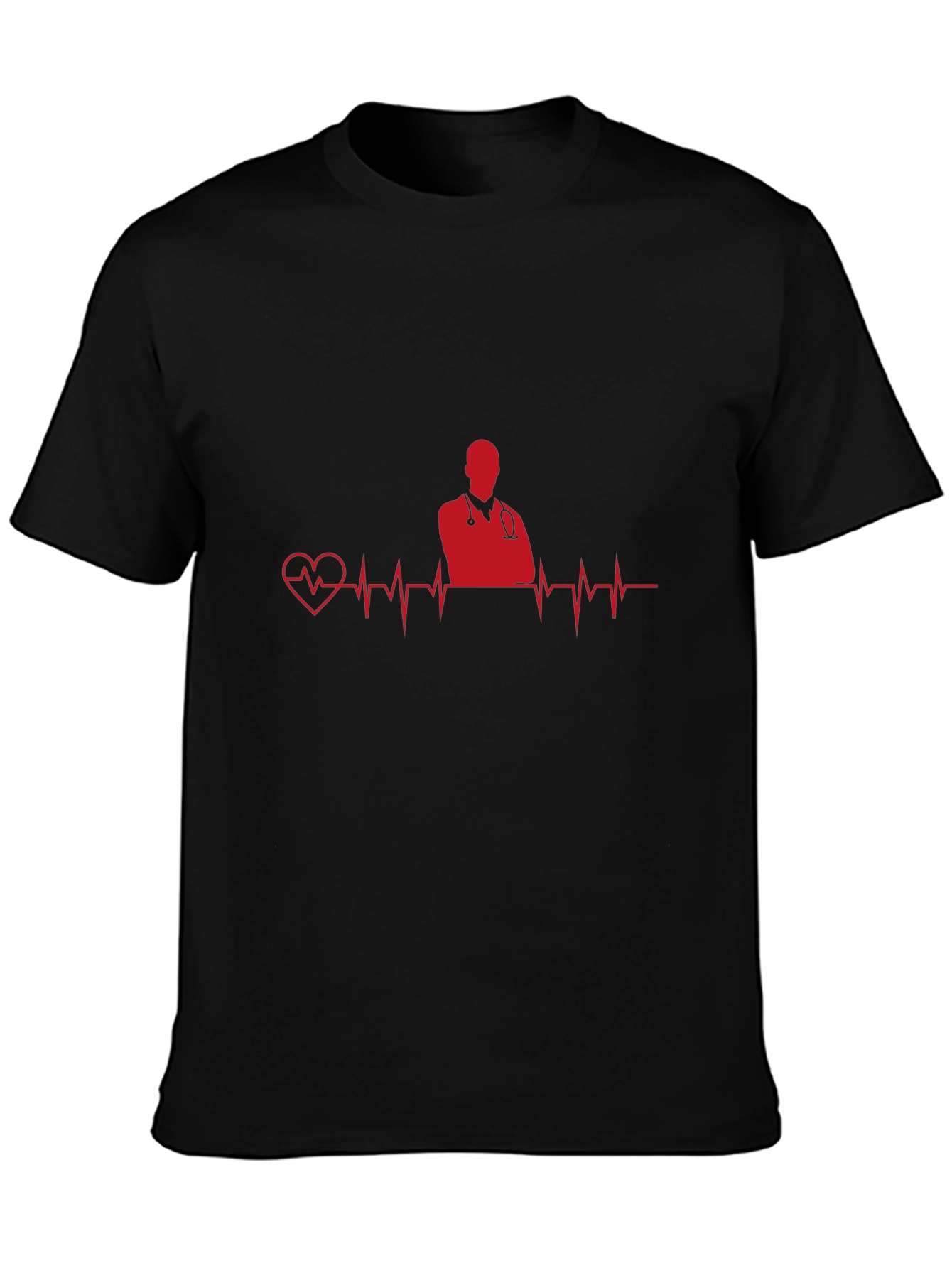 Doctor Heartbeat Graphic Tee - Black
