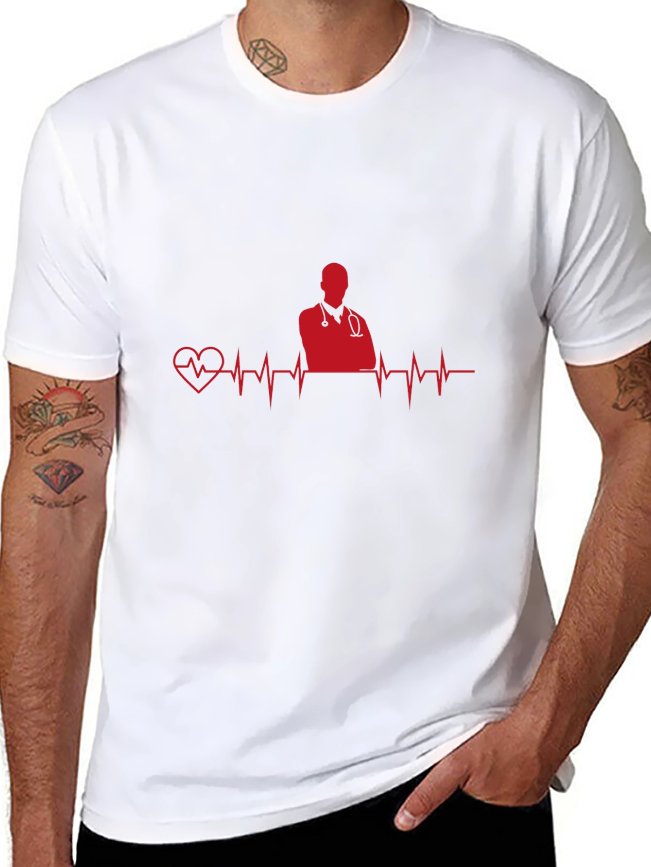 Doctor Heartbeat Graphic Tee - Black