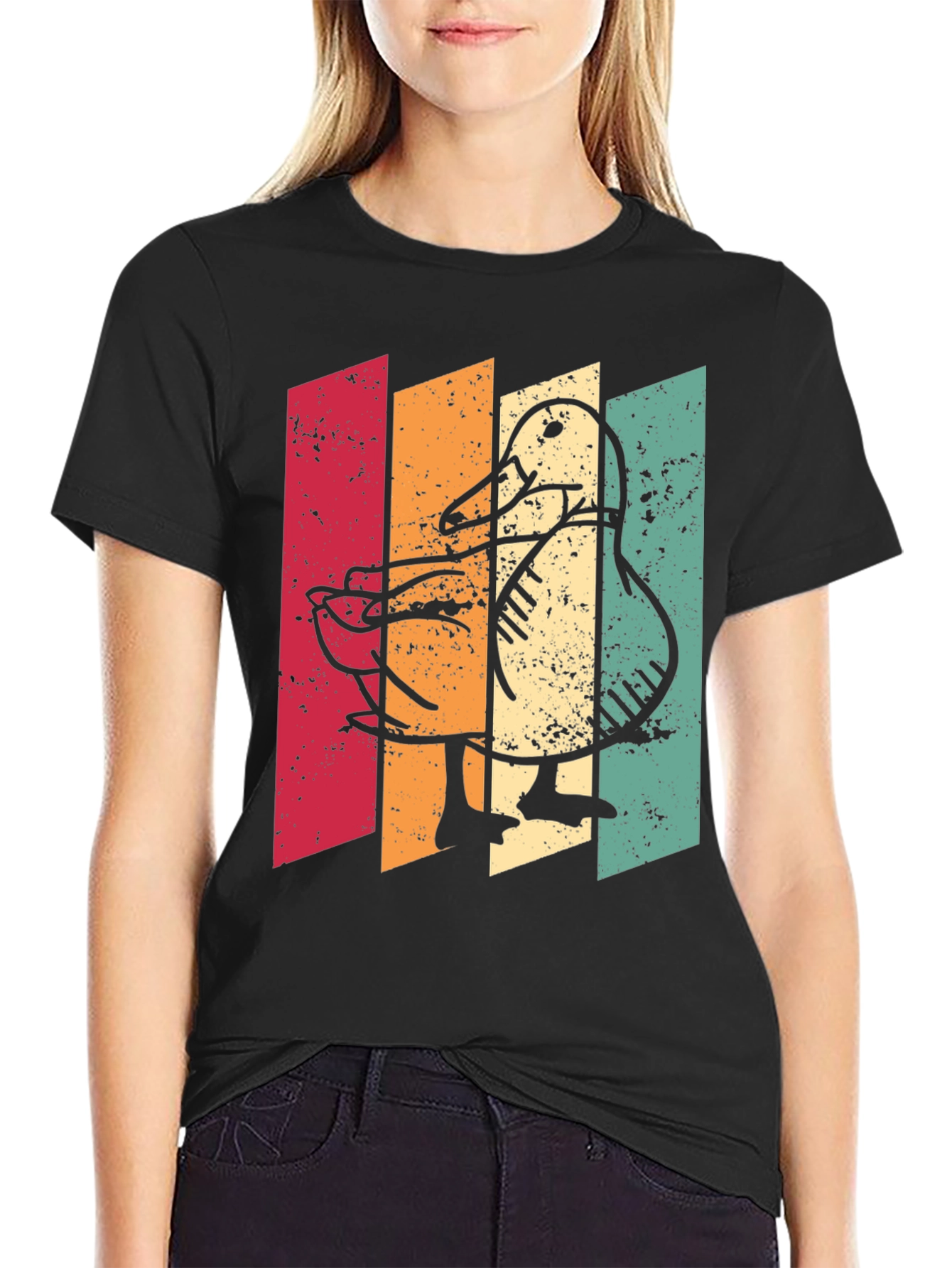 Retro Duck Graphic T-Shirt