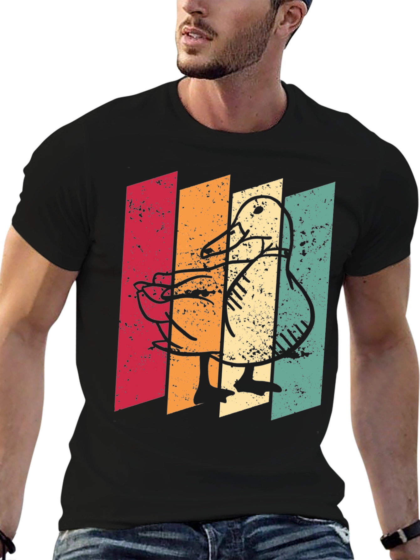 Retro Duck Graphic T-Shirt