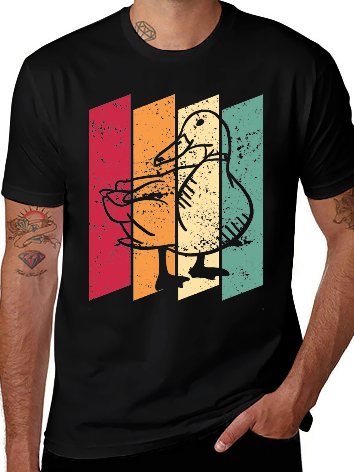 Retro Duck Graphic T-Shirt