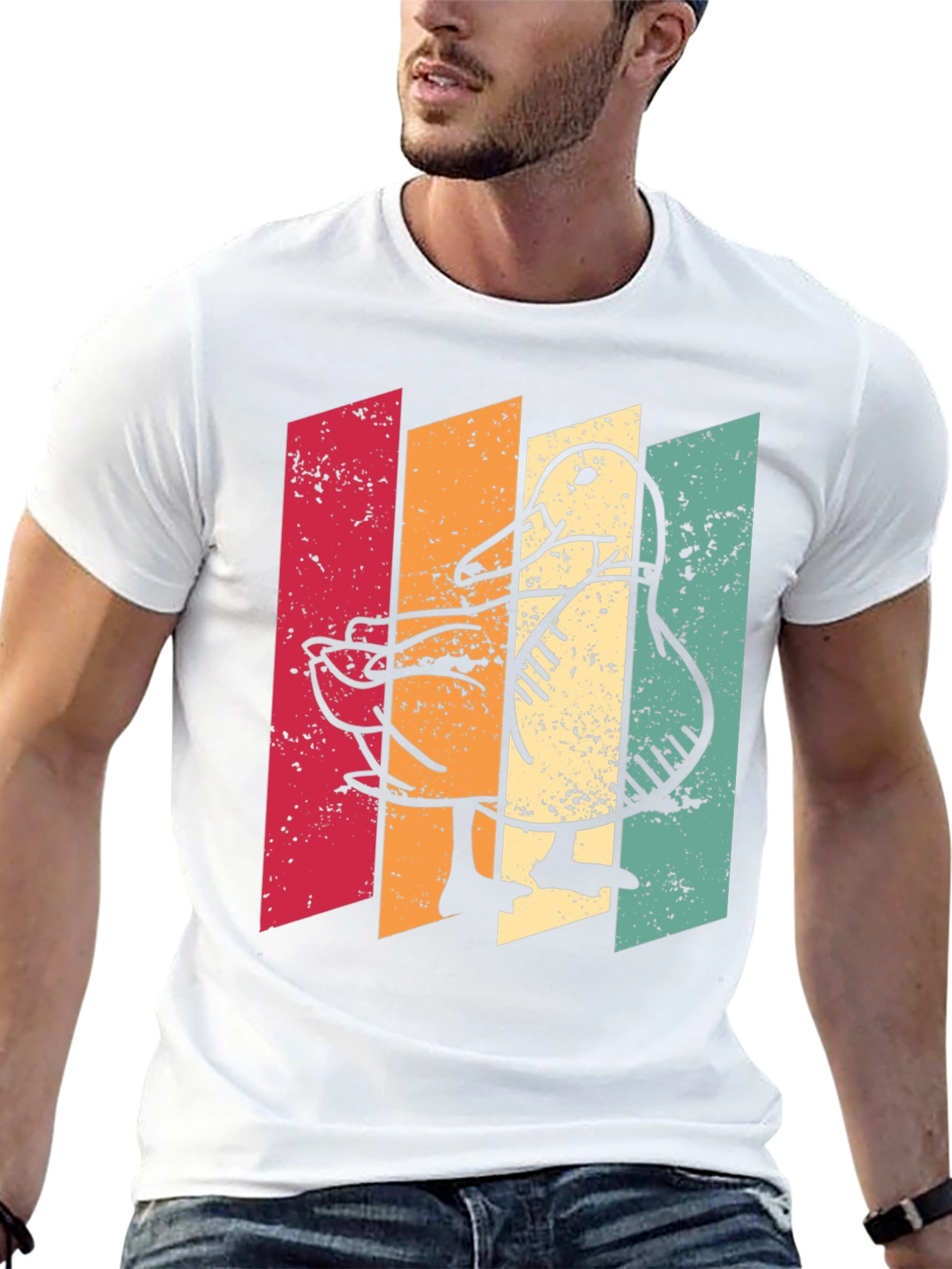 Retro Duck Graphic T-Shirt