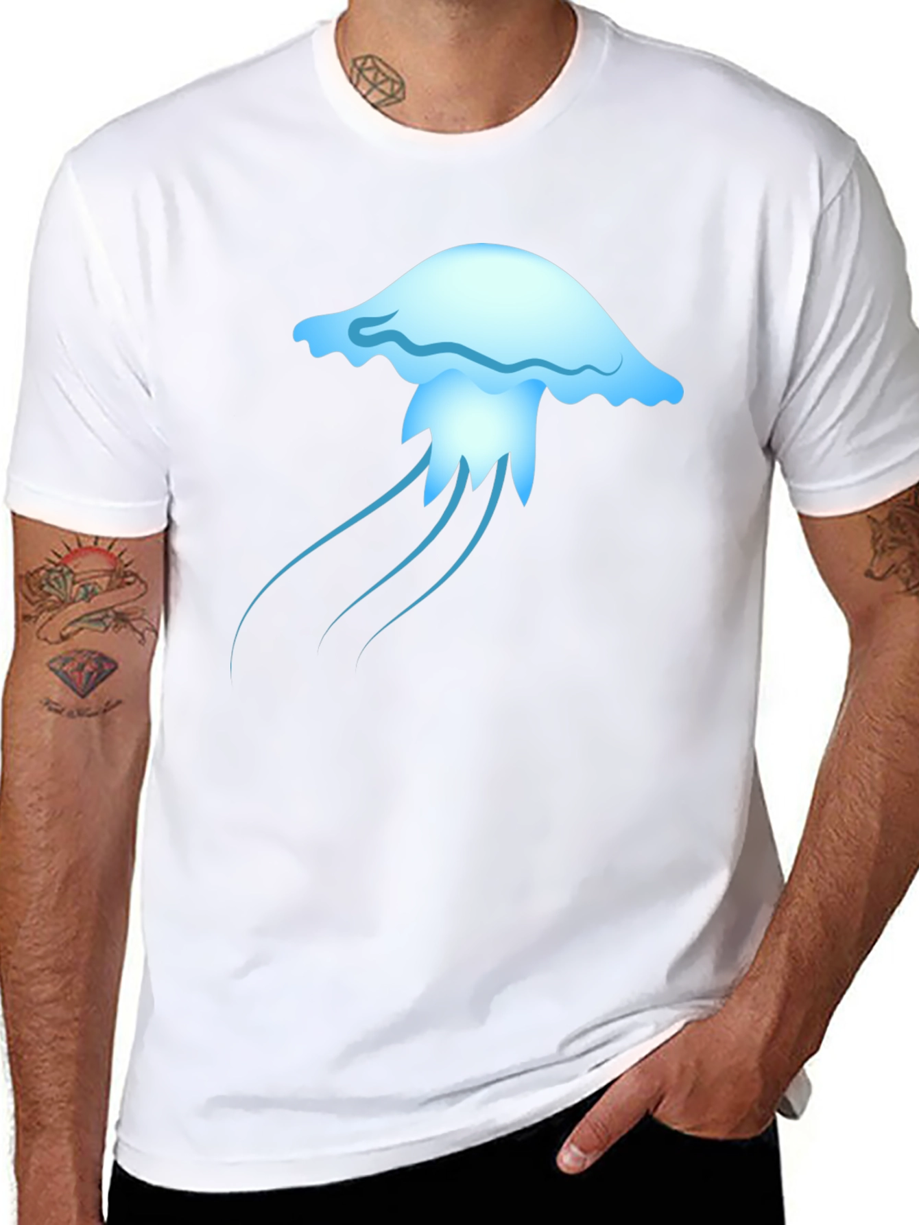 Jellyfish Graphic Tee - Casual Cotton T-Shirt