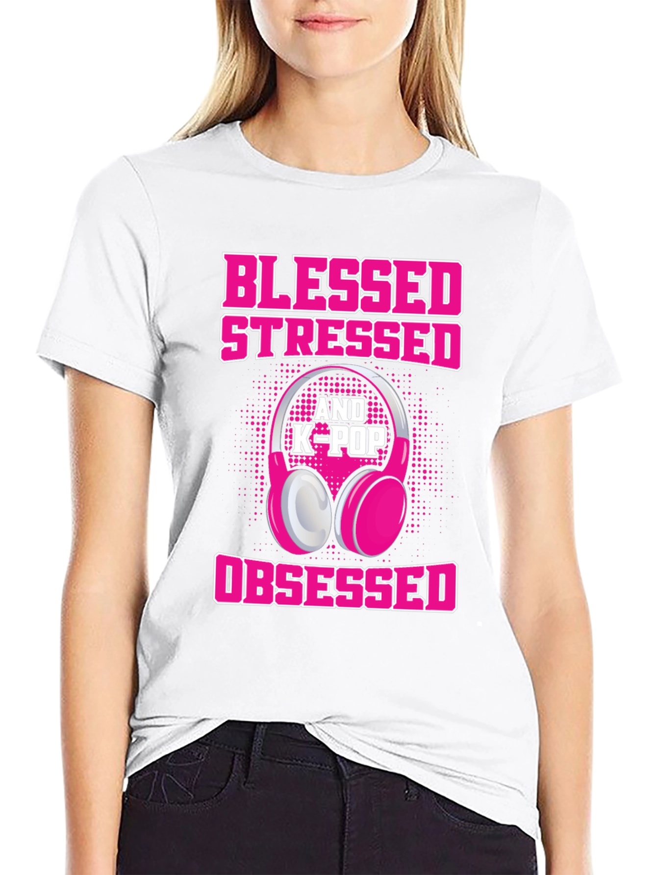 Blessed Stressed & K-Pop Obsessed T-Shirt