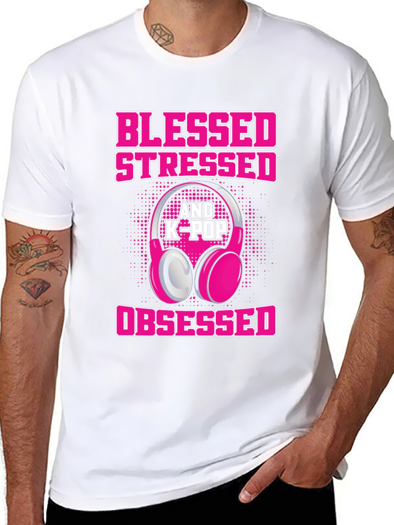Blessed Stressed & K-Pop Obsessed T-Shirt