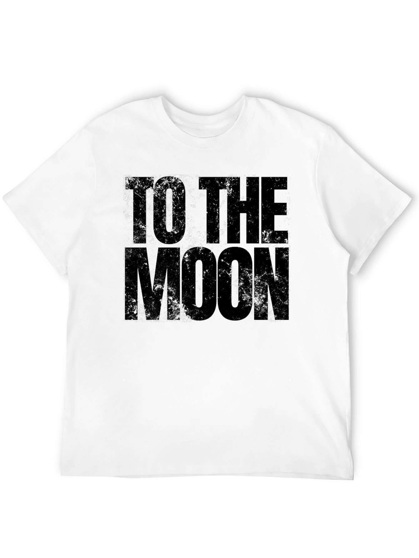 To The Moon Distressed Black T-Shirt