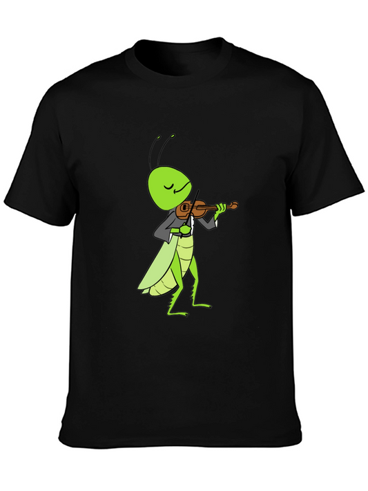 Grasshopper Violinist Graphic Tee - Black