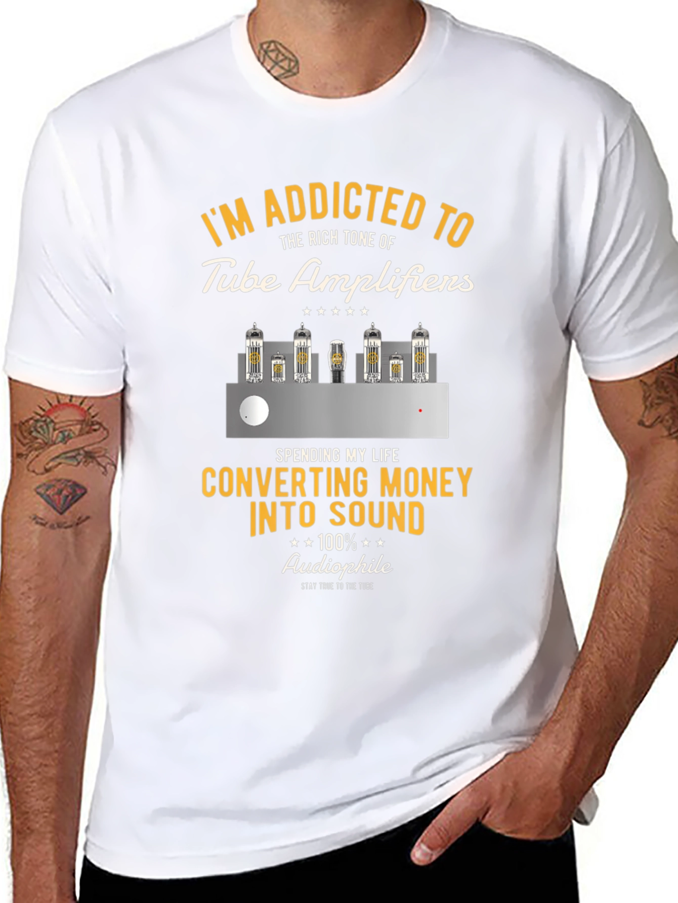 Tube Amplifier T-Shirt - Addicted to Sound