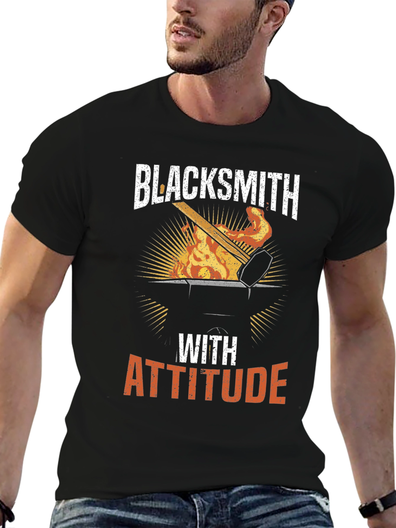 Blacksmith with Attitude Graphic T-Shirt