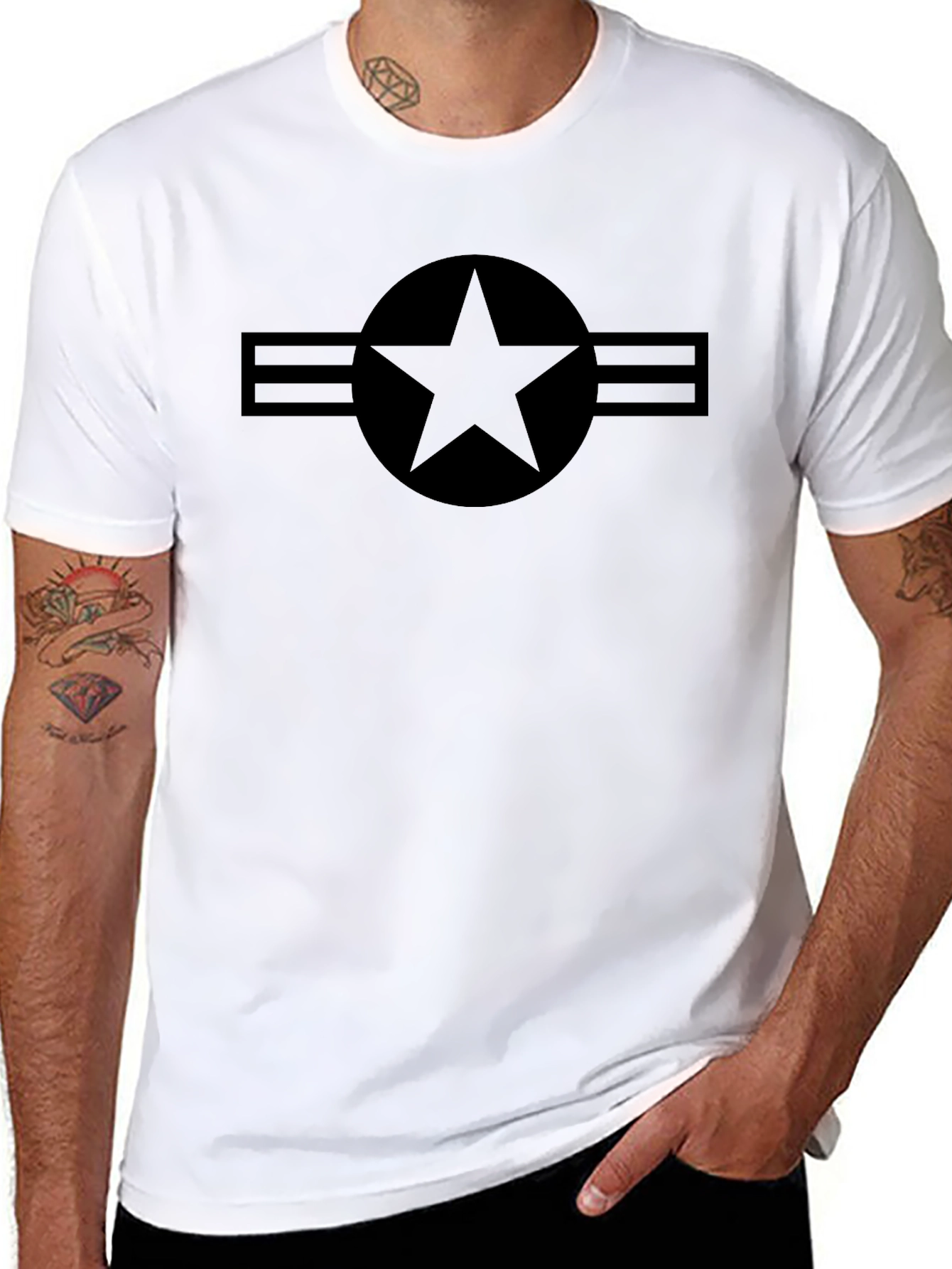 Black Star Logo Tee - Mens Fashion