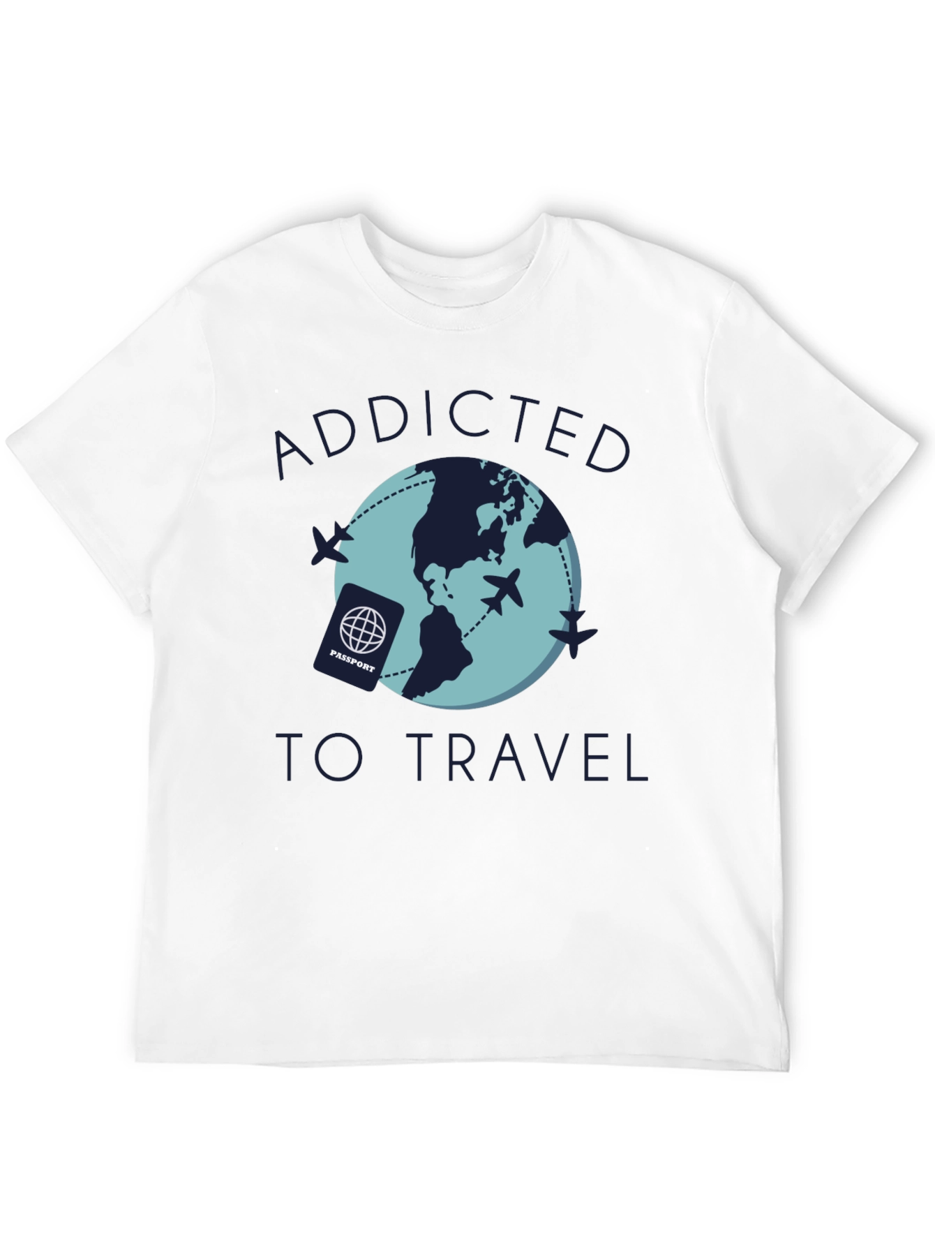 Addicted to Travel Graphic Tee - Black