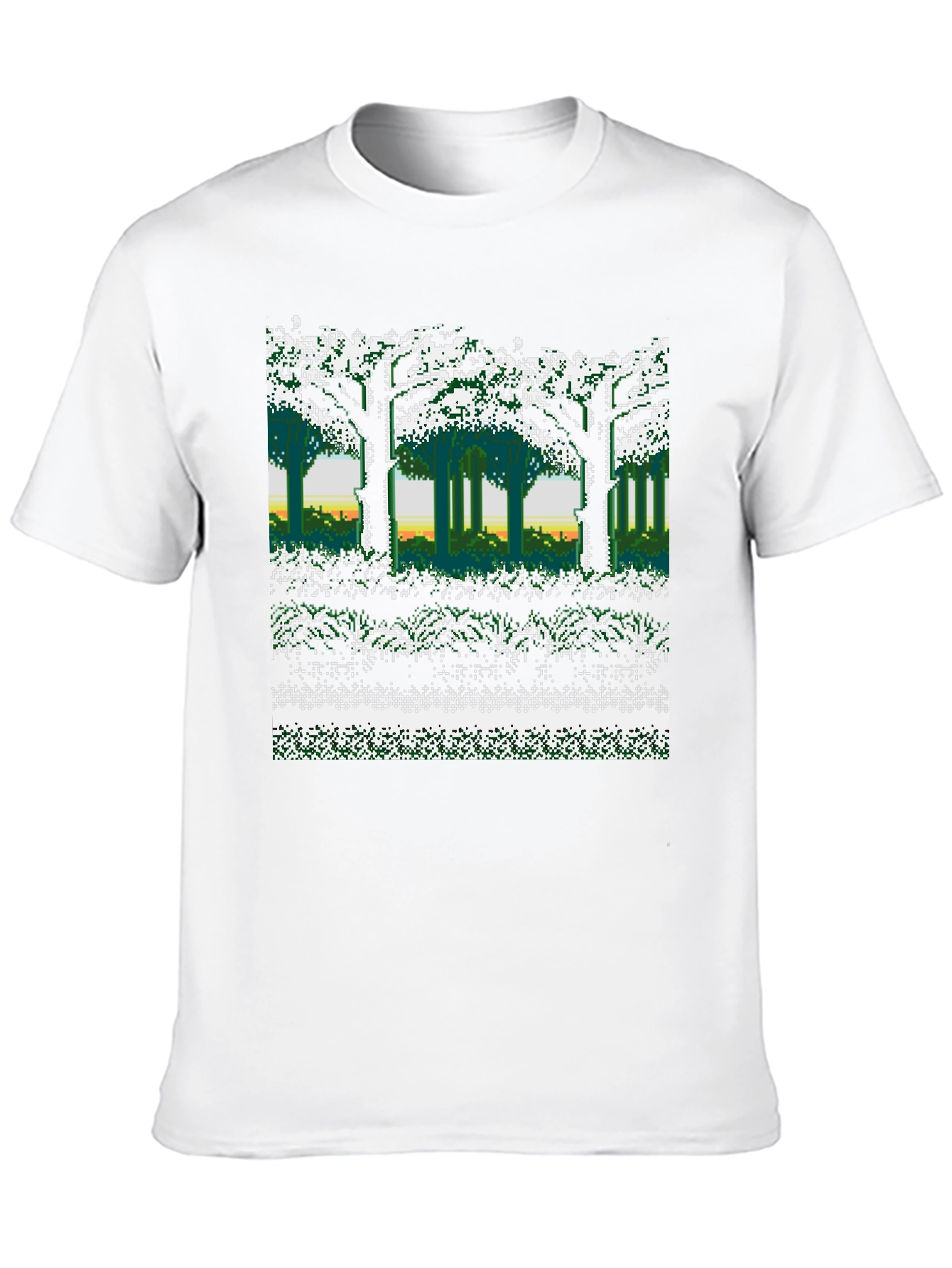 8-Bit Forest Graphic T-Shirt