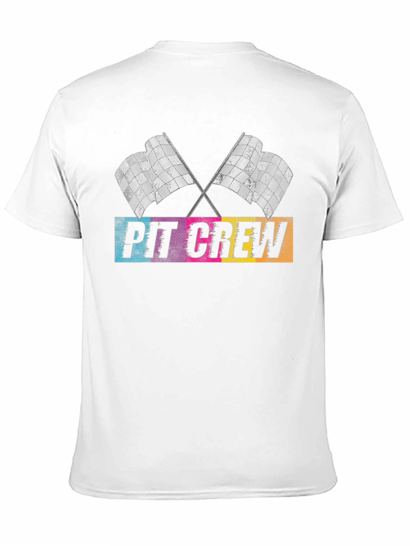 Pit Crew Racing Flags Graphic T-Shirt