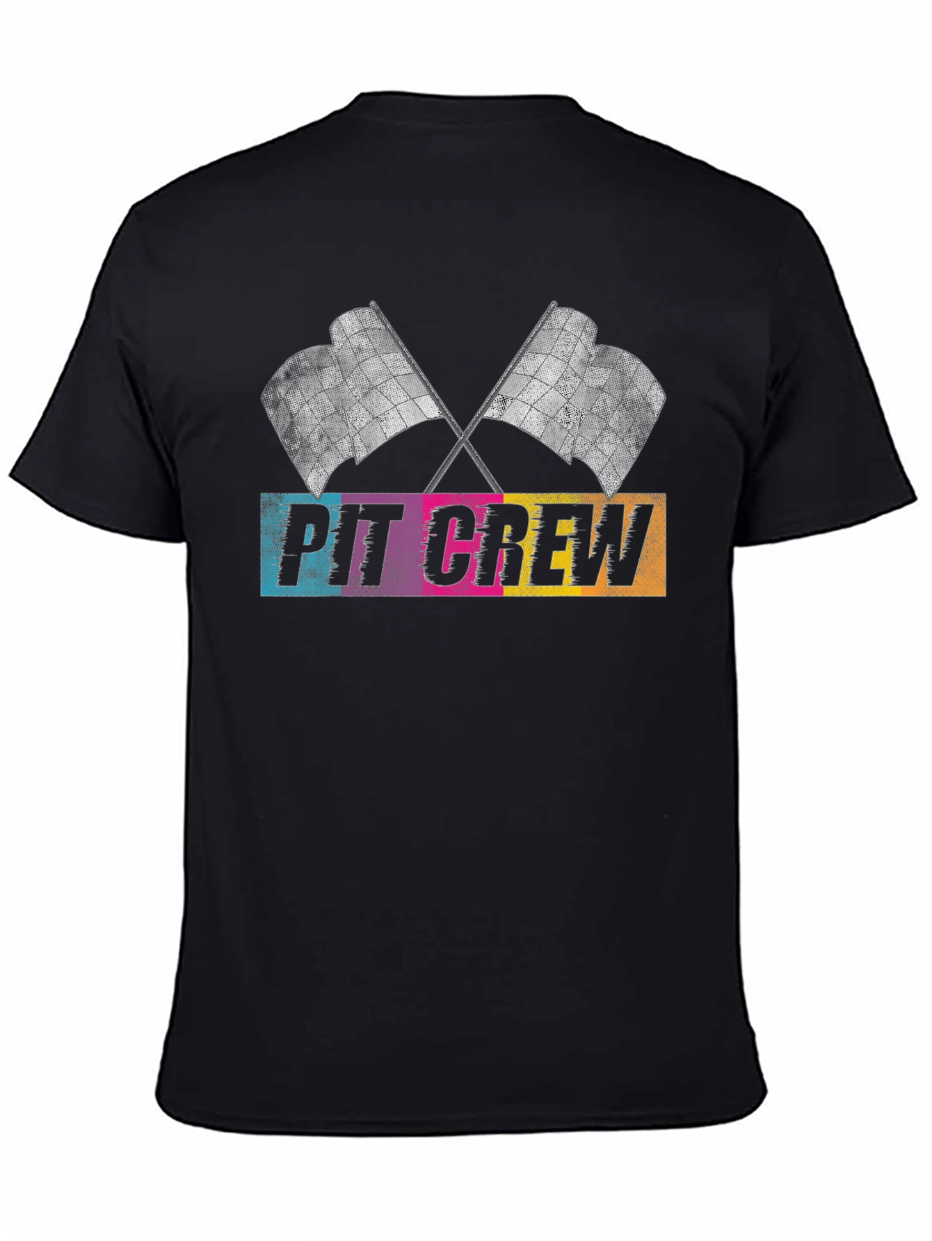 Pit Crew Racing Flags Graphic T-Shirt