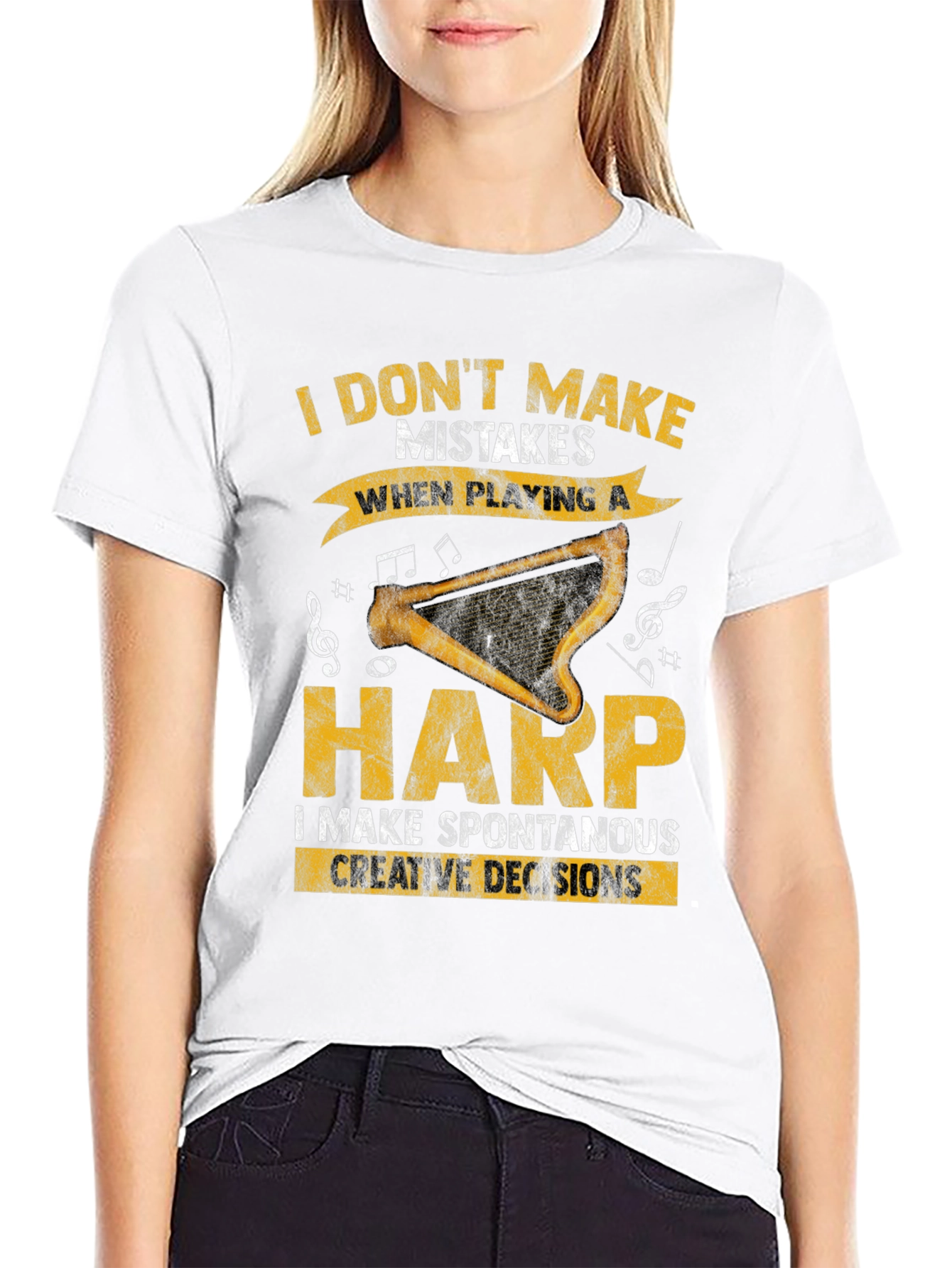Harp Player T-Shirt - Spontaneous Creative Decisions