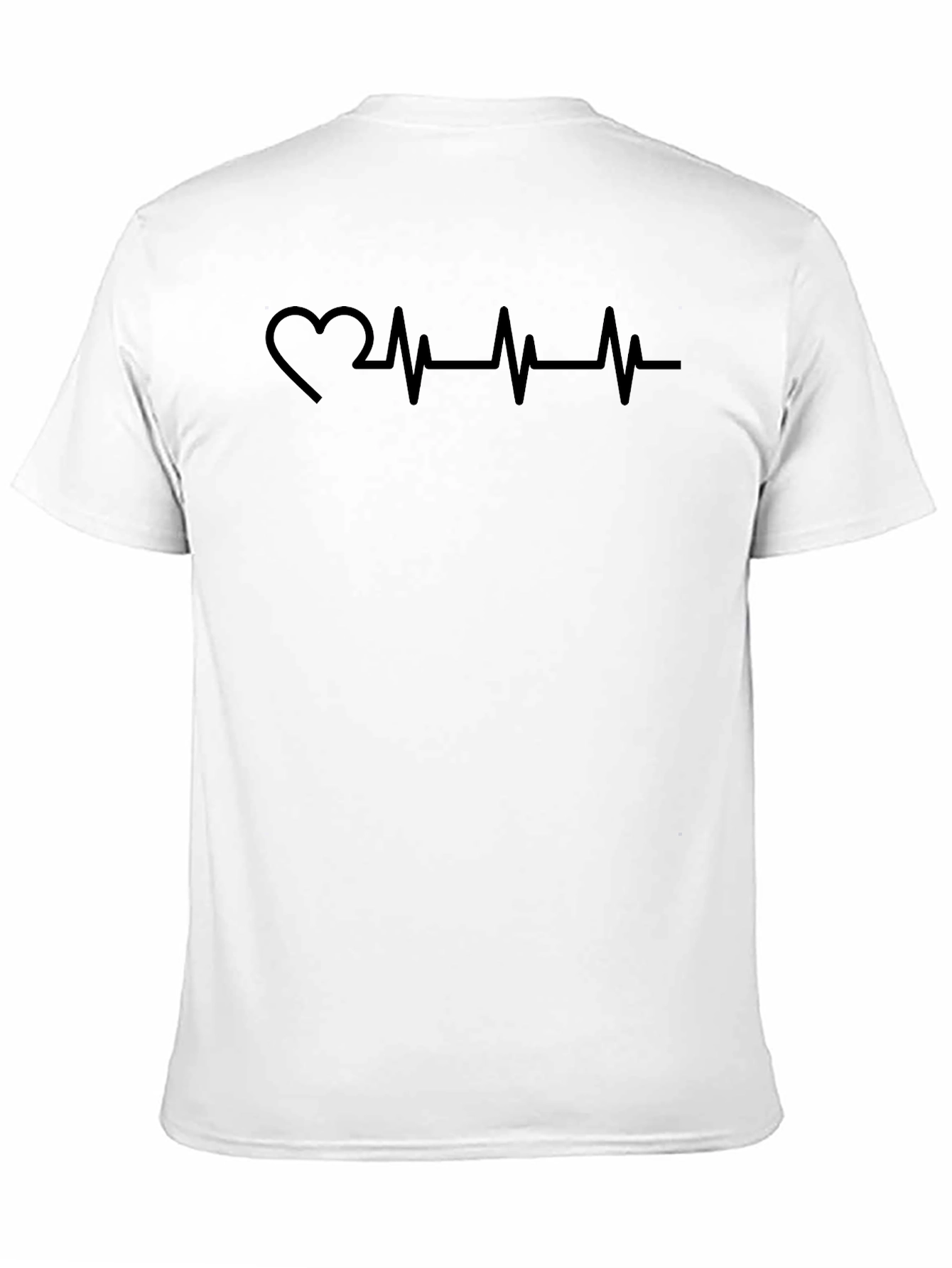 Heartbeat Design Black T-Shirt