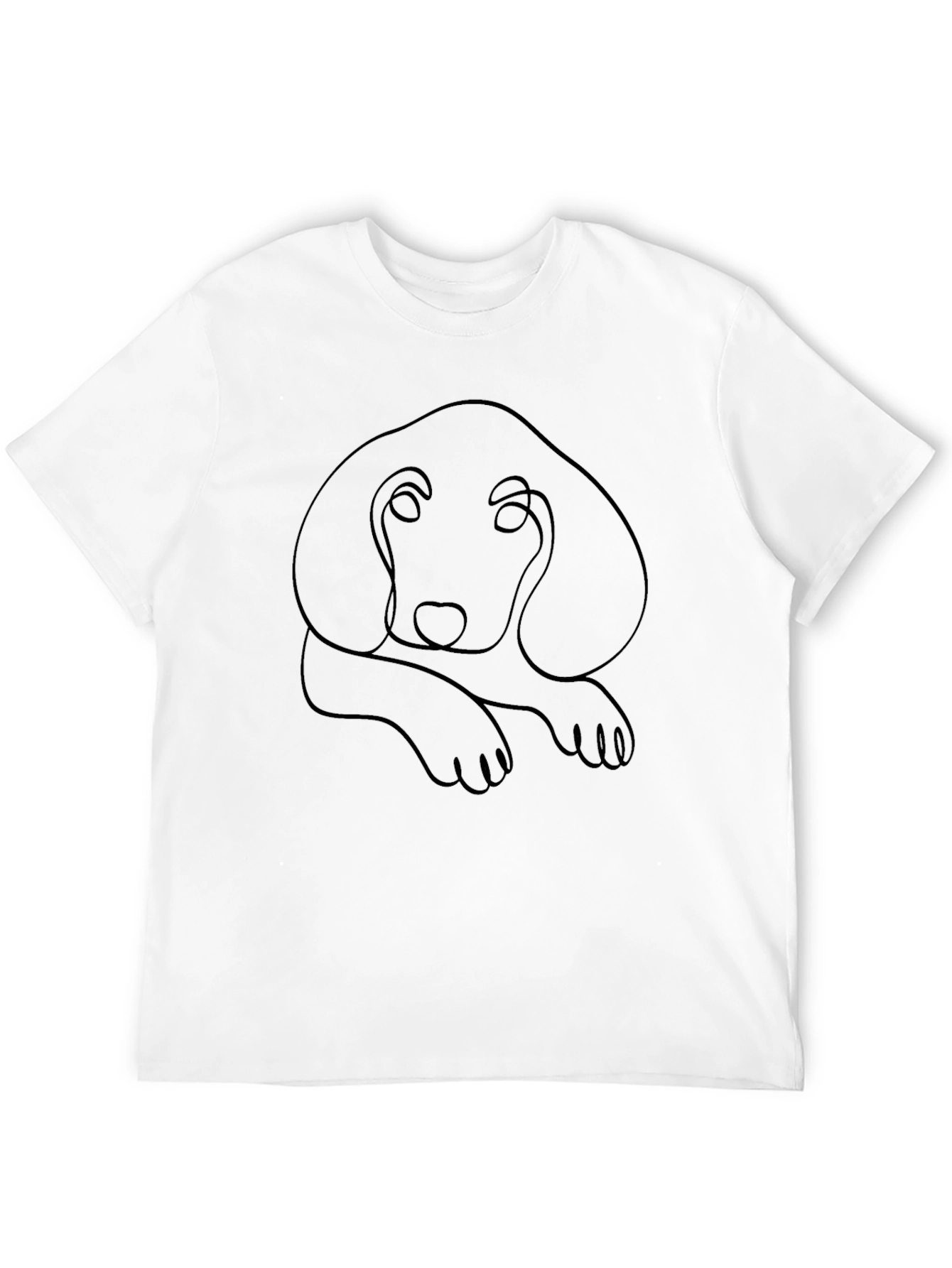 Minimalist Dog Outline T-Shirt