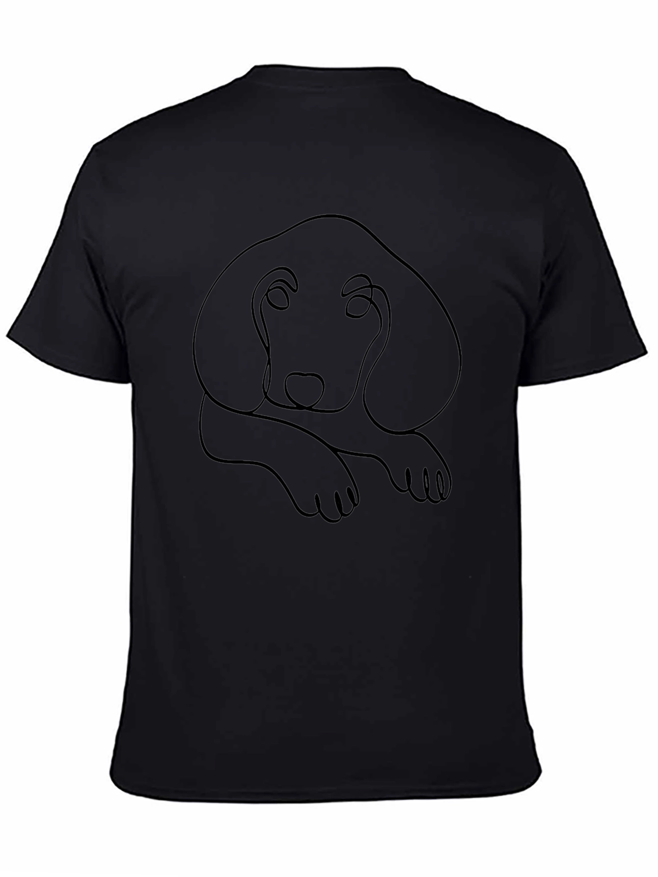 Minimalist Dog Outline T-Shirt