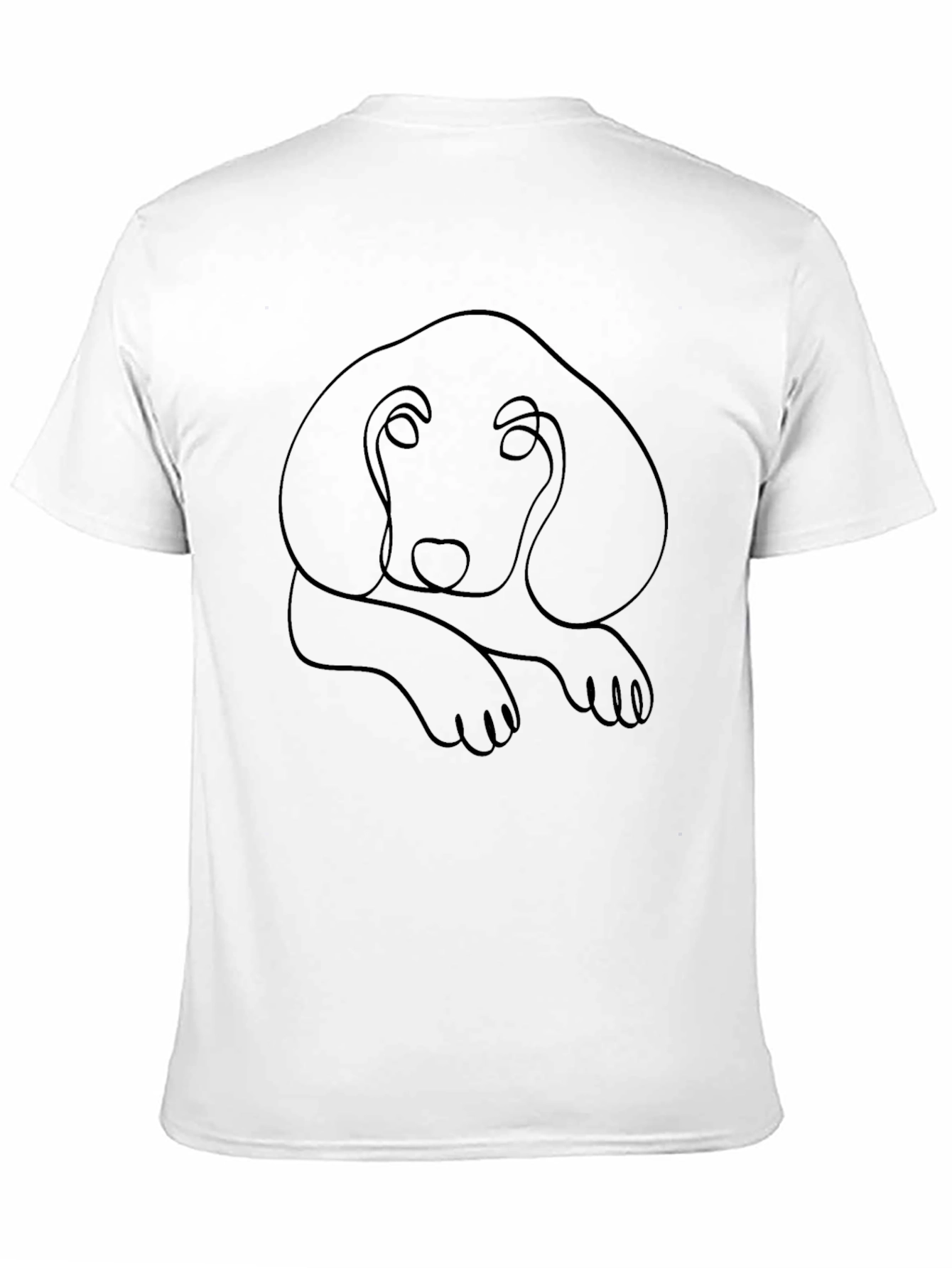 Minimalist Dog Outline T-Shirt