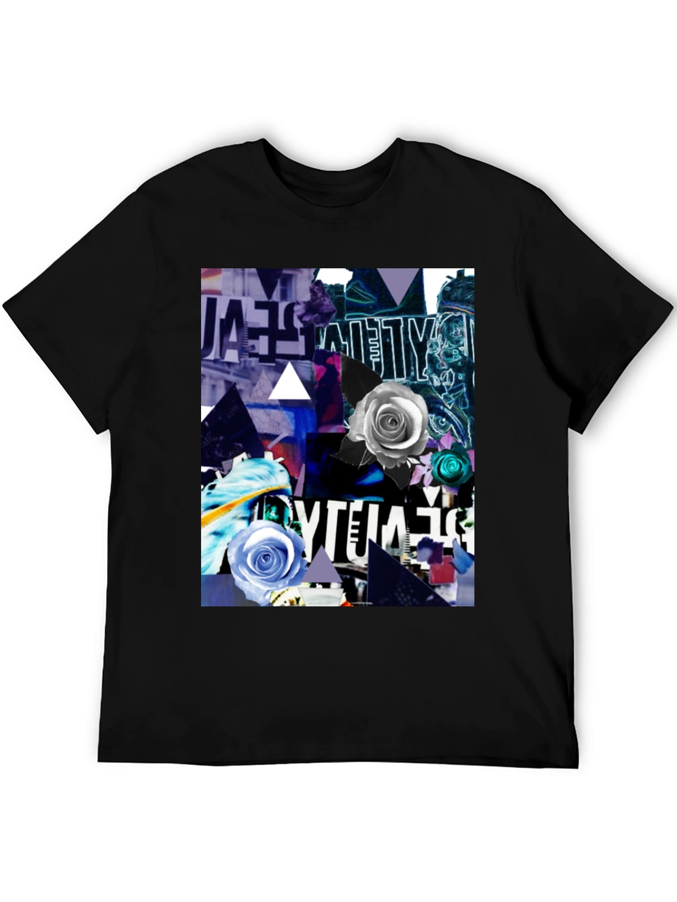 Abstract Rose Graphic T-Shirt