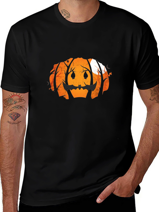 Halloween Pumpkin Bat Graphic Tee