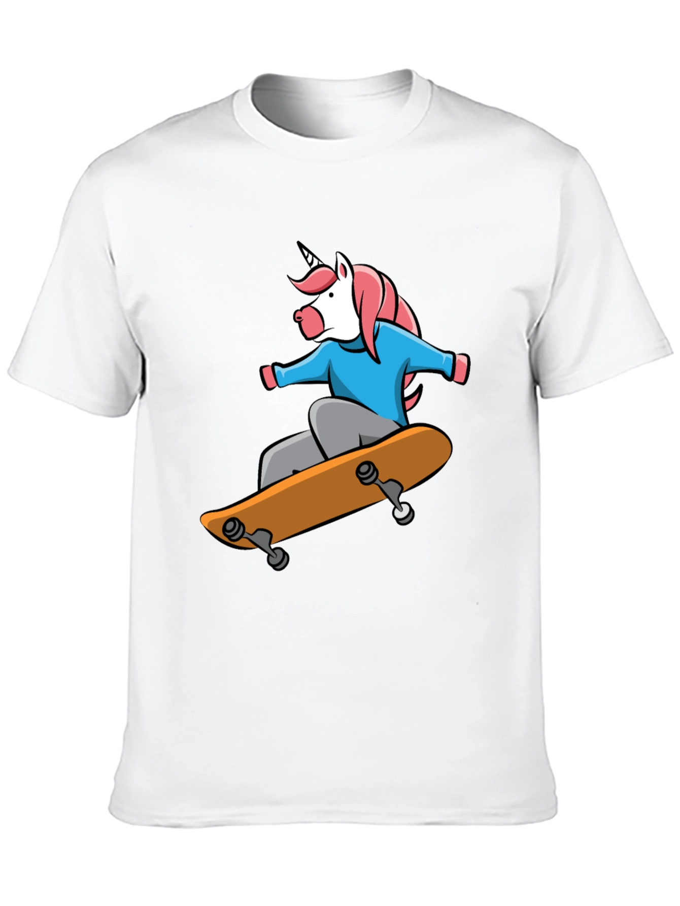 Skateboarding Unicorn Graphic Tee